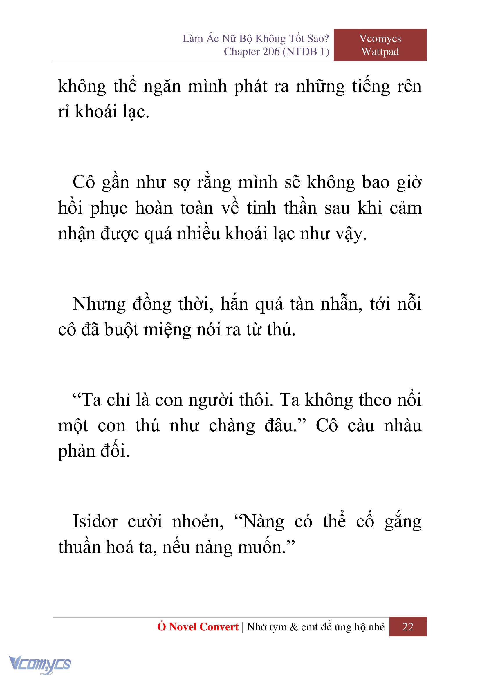 [Novel] Làm Ác Nữ Bộ Không Tốt Sao? Chap 206 - Trang 2