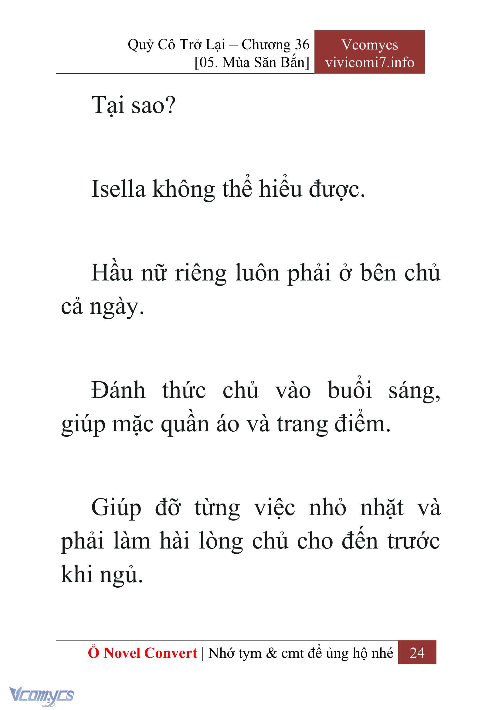 [Novel] Quý Cô Trở Lại Chap 36 - Trang 2