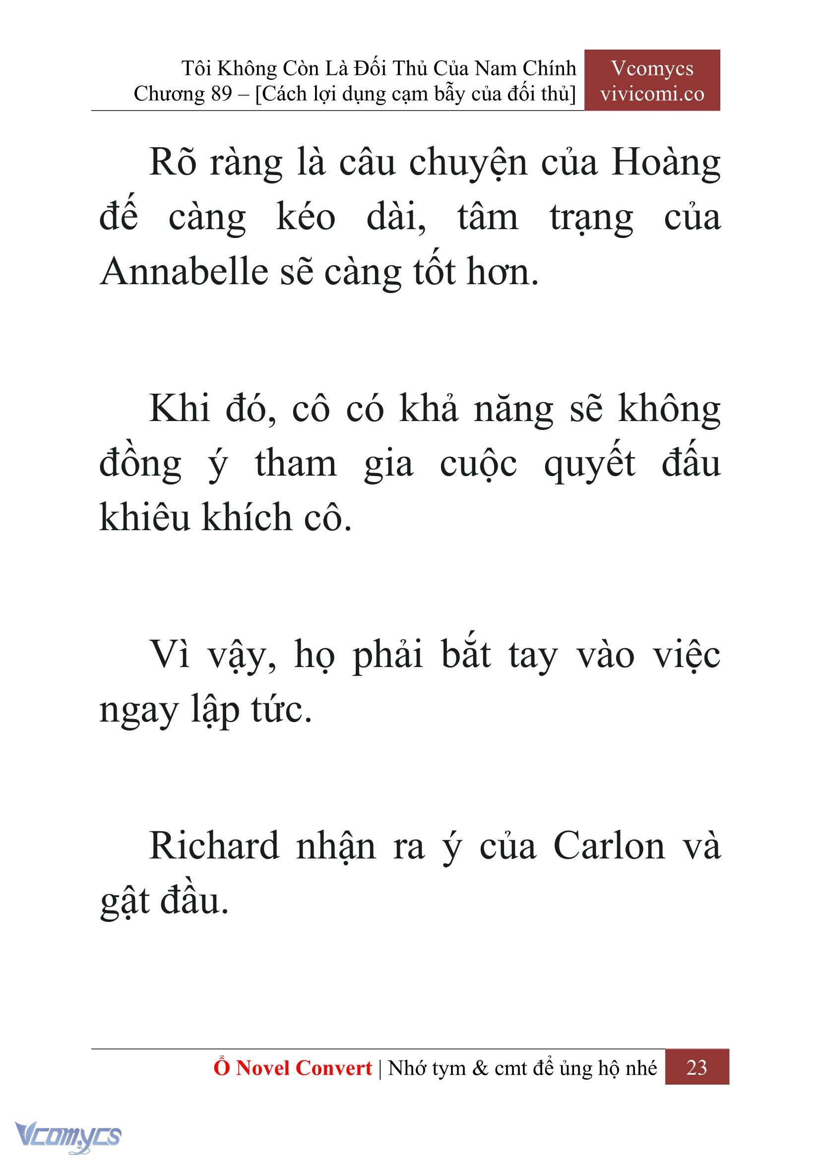 [Novel] Tôi Không Còn Là Đối Thủ Của Nam Chính Chap 89 - Trang 2