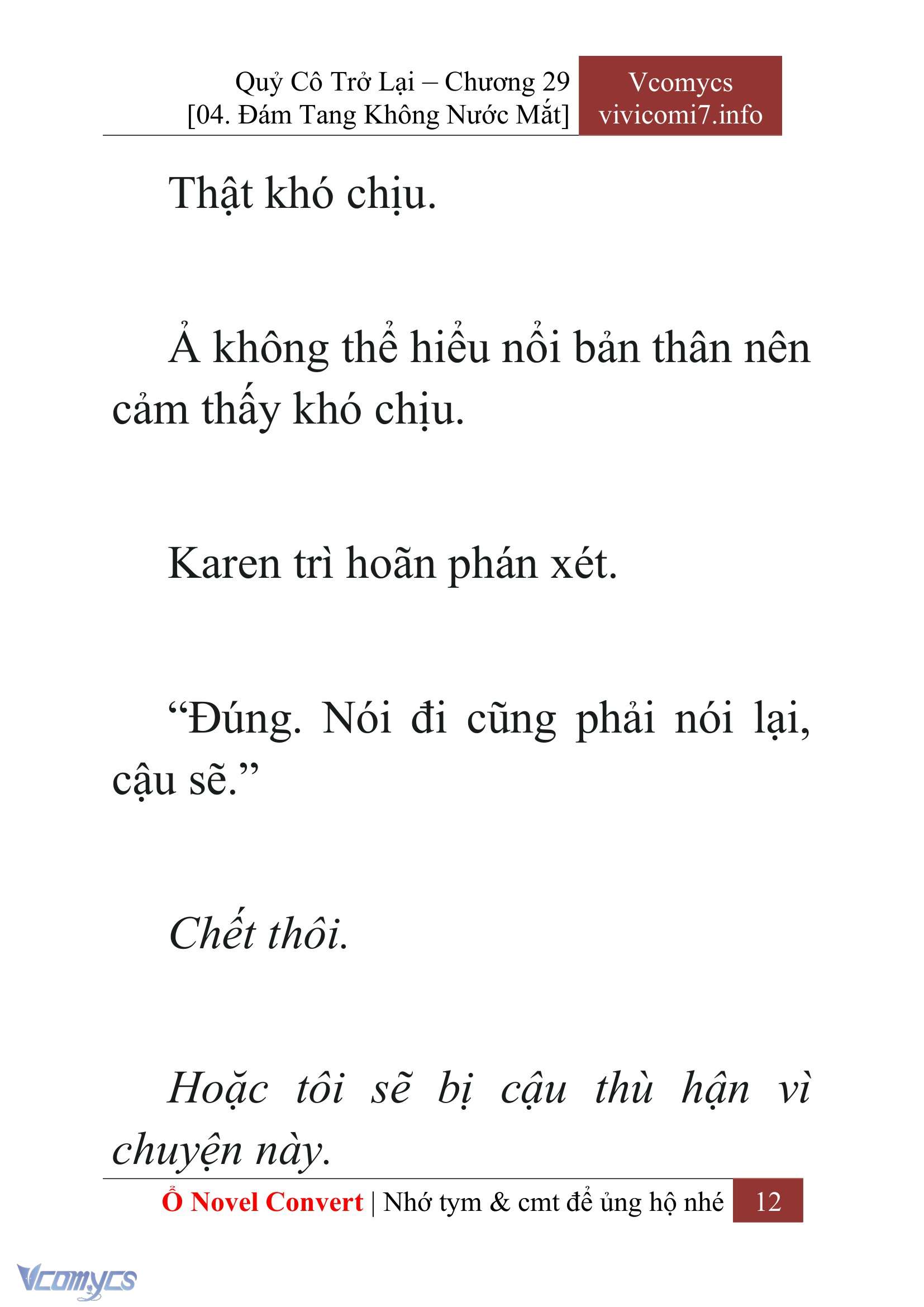 [Novel] Quý Cô Trở Lại Chap 29 - Trang 2