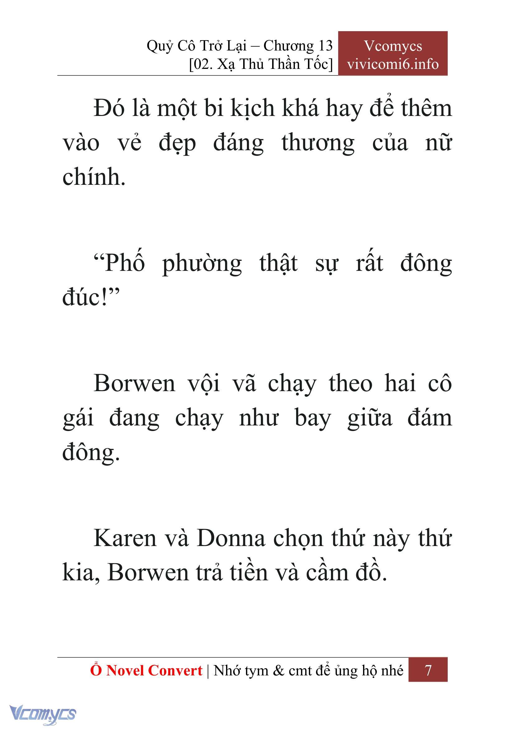 [Novel] Quý Cô Trở Lại Chap 13 - Trang 2