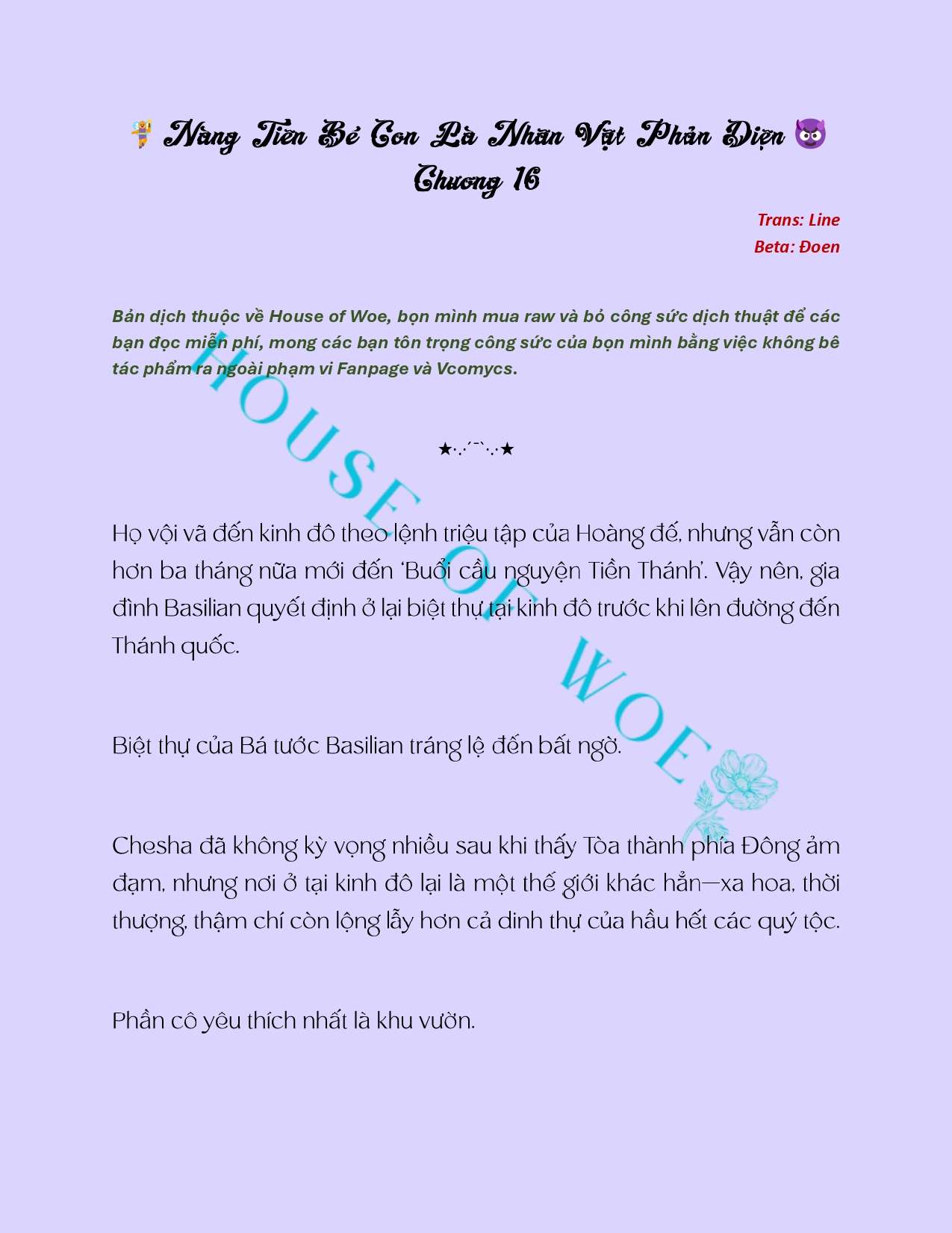 [NOVEL] NÀNG TIÊN BÉ CON LÀ NHÂN VẬT PHẢN DIỆN Chap 16 - Trang 2