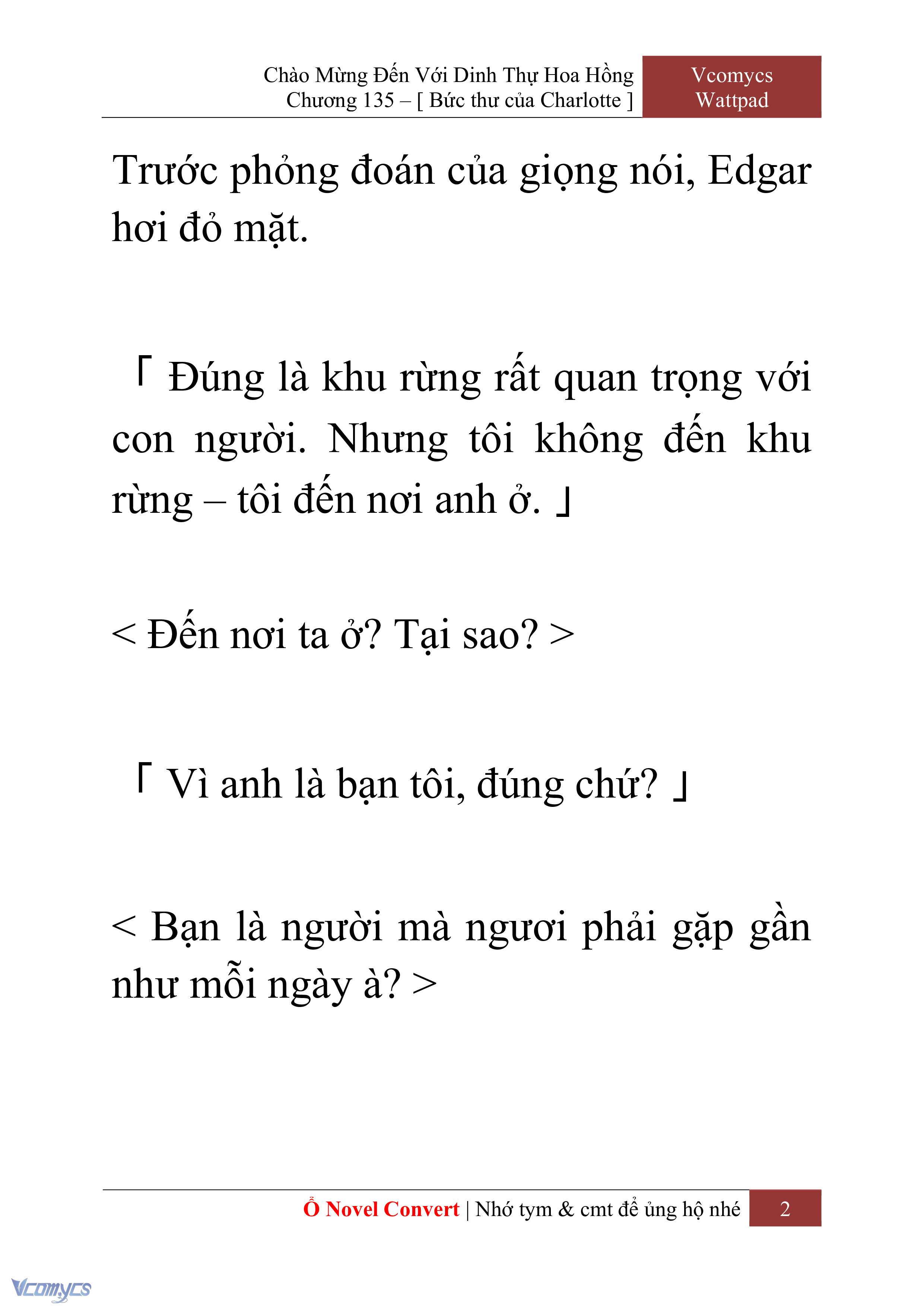 [Novel] Chào Mừng Đến Với Dinh Thự Hoa Hồng Chap 135 - Trang 2
