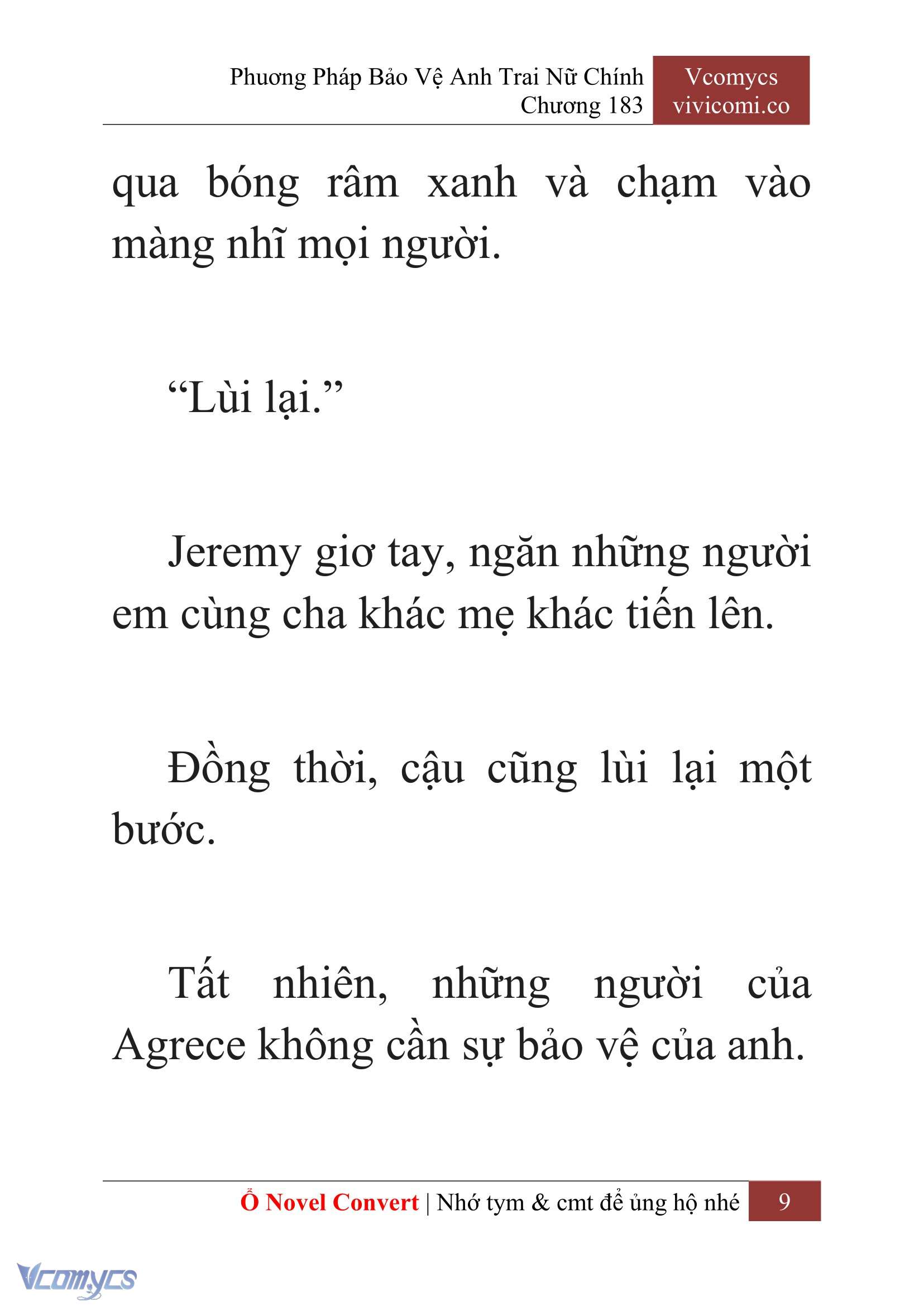 [Novel] Phương Pháp Bảo Vệ Anh Trai Nữ Chính Chap 183 - Trang 2