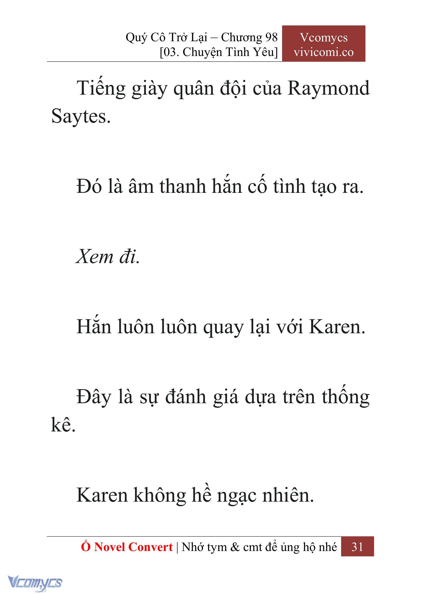 [Novel] Quý Cô Trở Lại Chap 98 - Trang 2