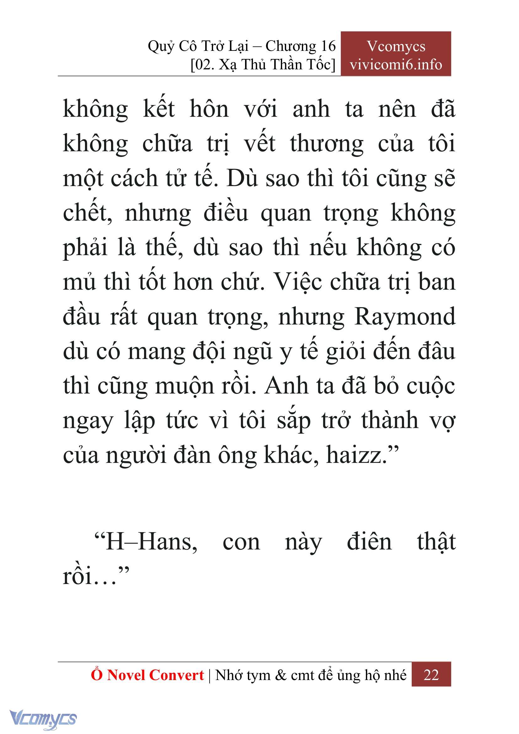 [Novel] Quý Cô Trở Lại Chap 16 - Trang 2