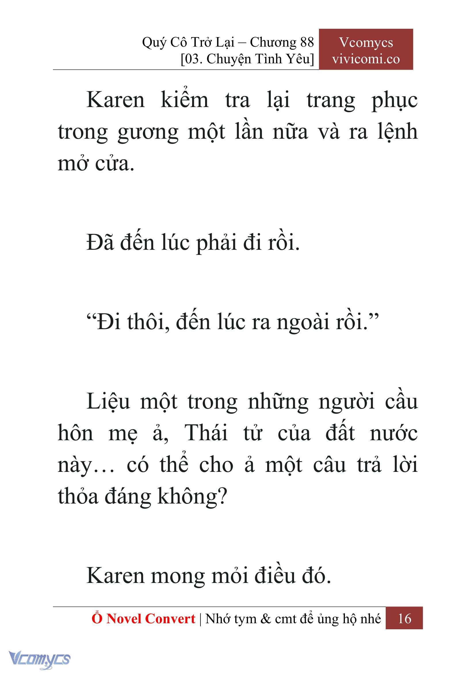 [Novel] Quý Cô Trở Lại Chap 88 - Trang 2
