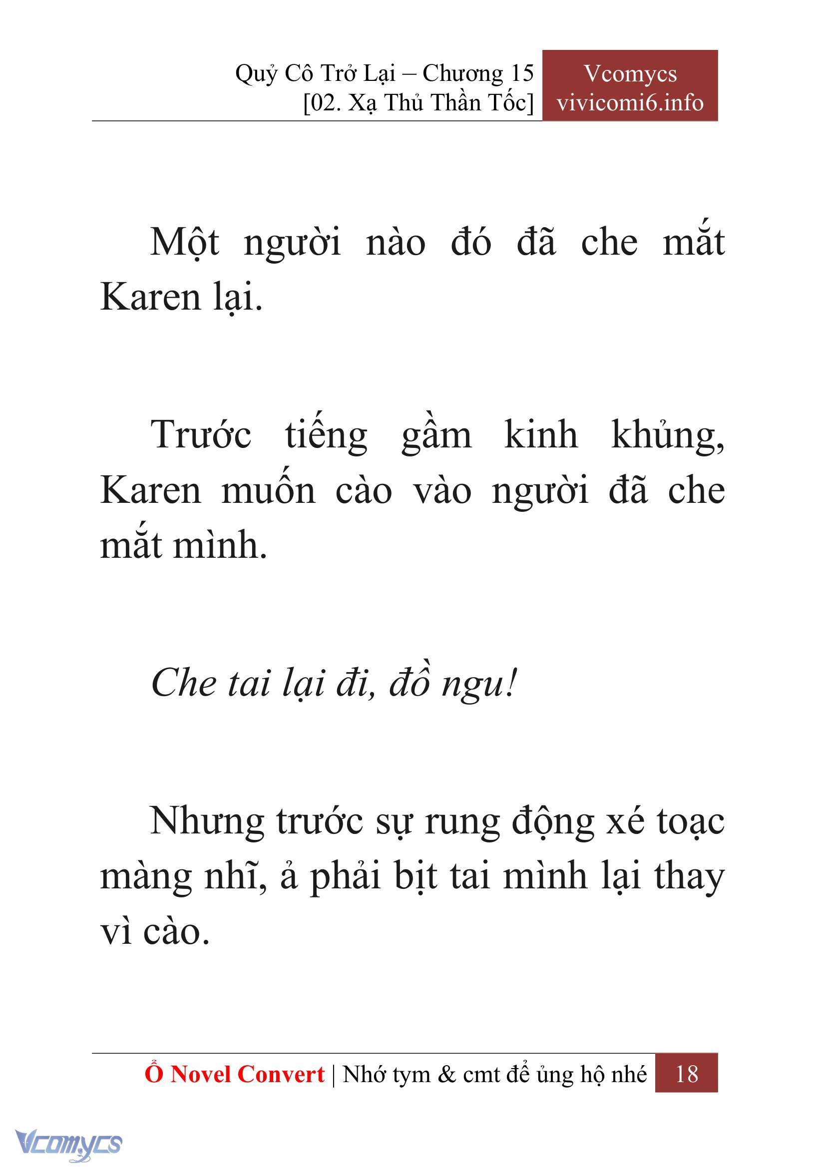 [Novel] Quý Cô Trở Lại Chap 15 - Trang 2