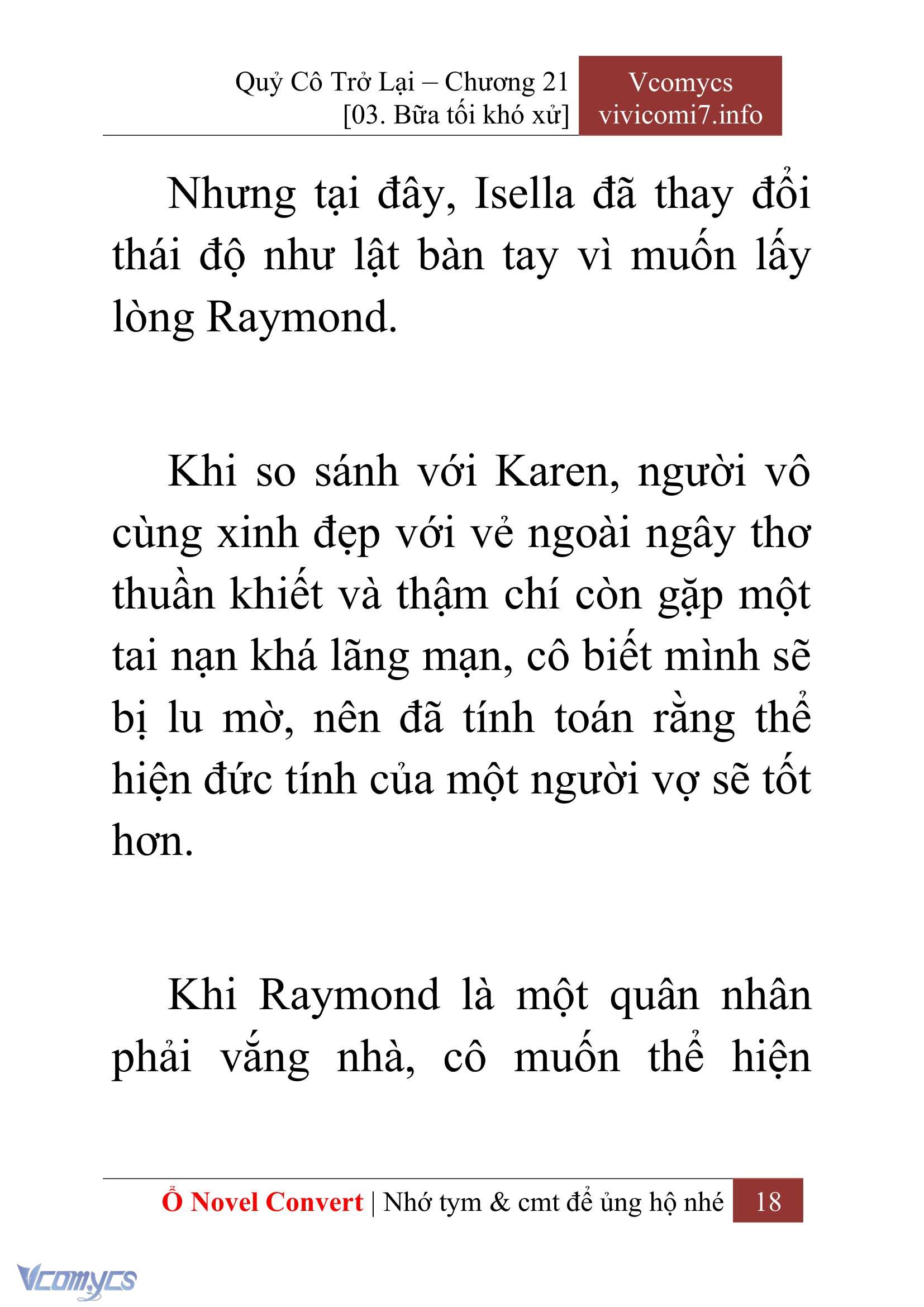 [Novel] Quý Cô Trở Lại Chap 21 - Trang 2