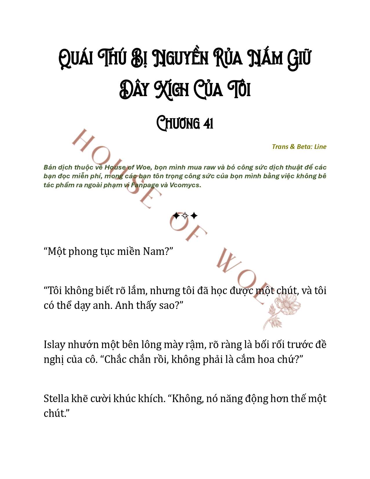 [NOVEL] QUÁI THÚ BỊ NGUYỀN RỦA NẮM GIỮ DÂY XÍCH CỦA TÔI Chap 41 - Trang 2