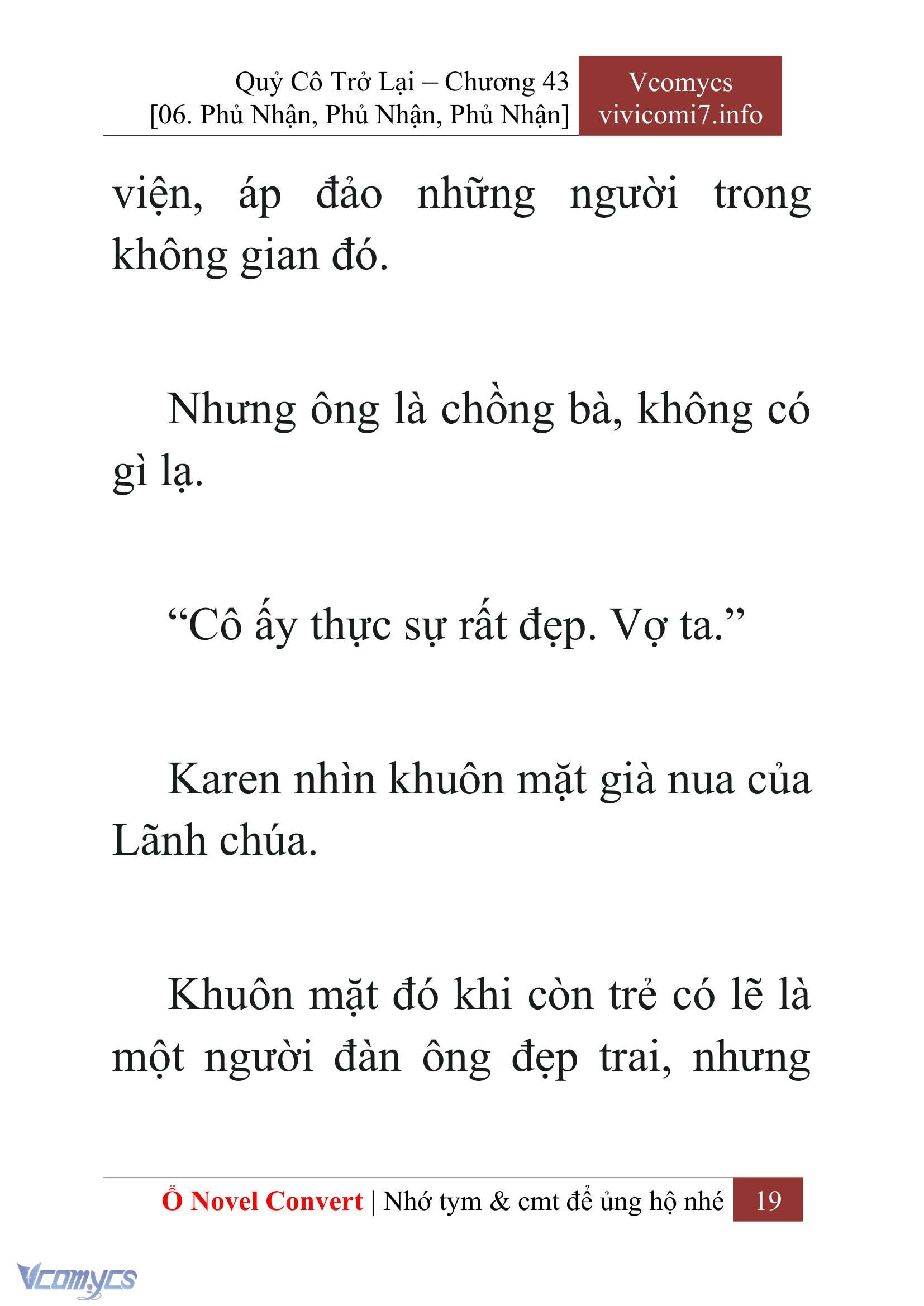 [Novel] Quý Cô Trở Lại Chap 43 - Trang 2