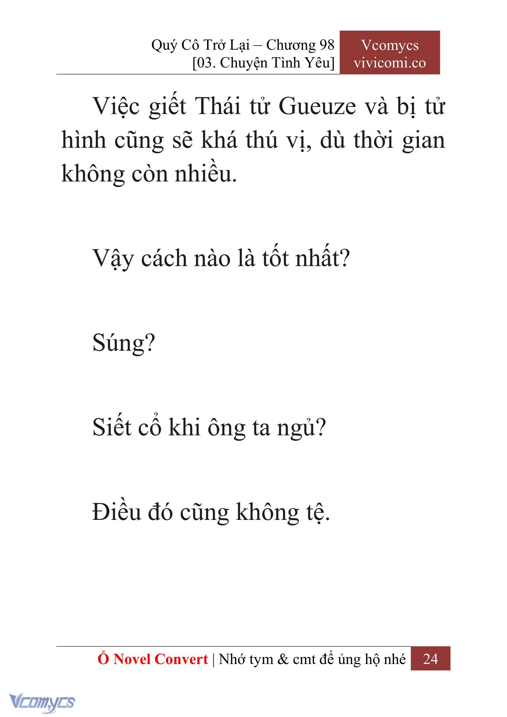 [Novel] Quý Cô Trở Lại Chap 98 - Trang 2