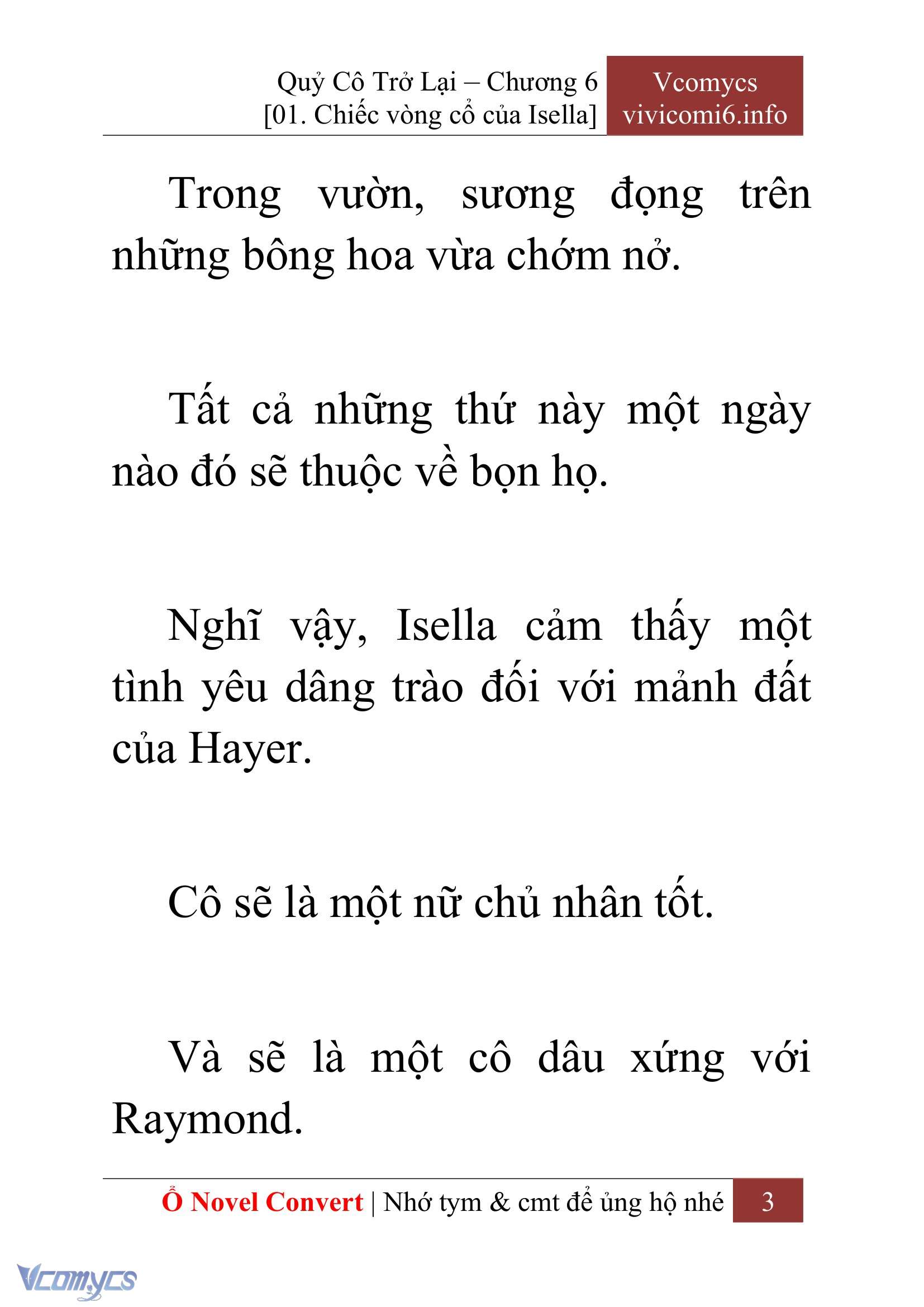 [Novel] Quý Cô Trở Lại Chap 6 - Trang 2