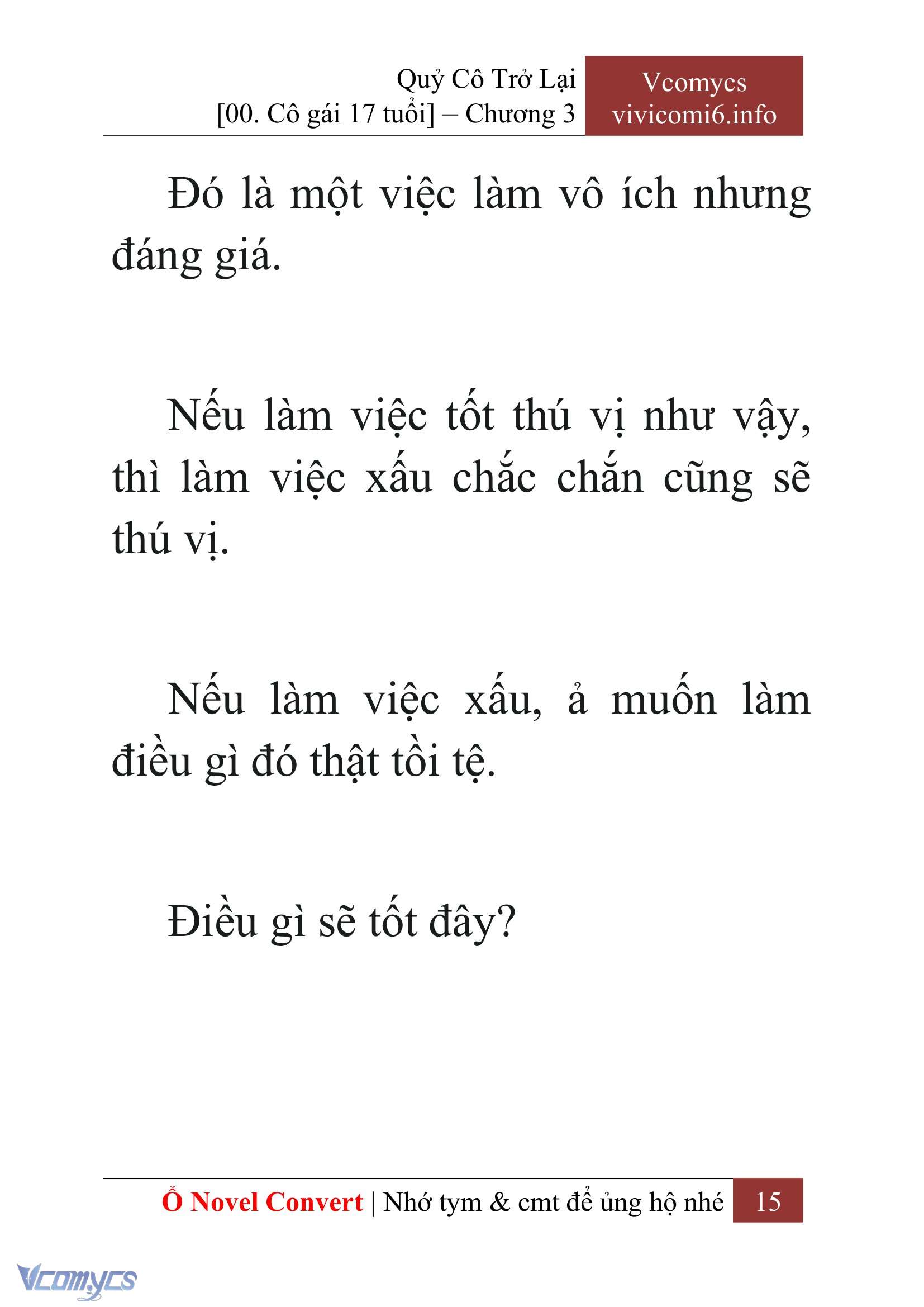 [Novel] Quý Cô Trở Lại Chap 3 - Trang 2