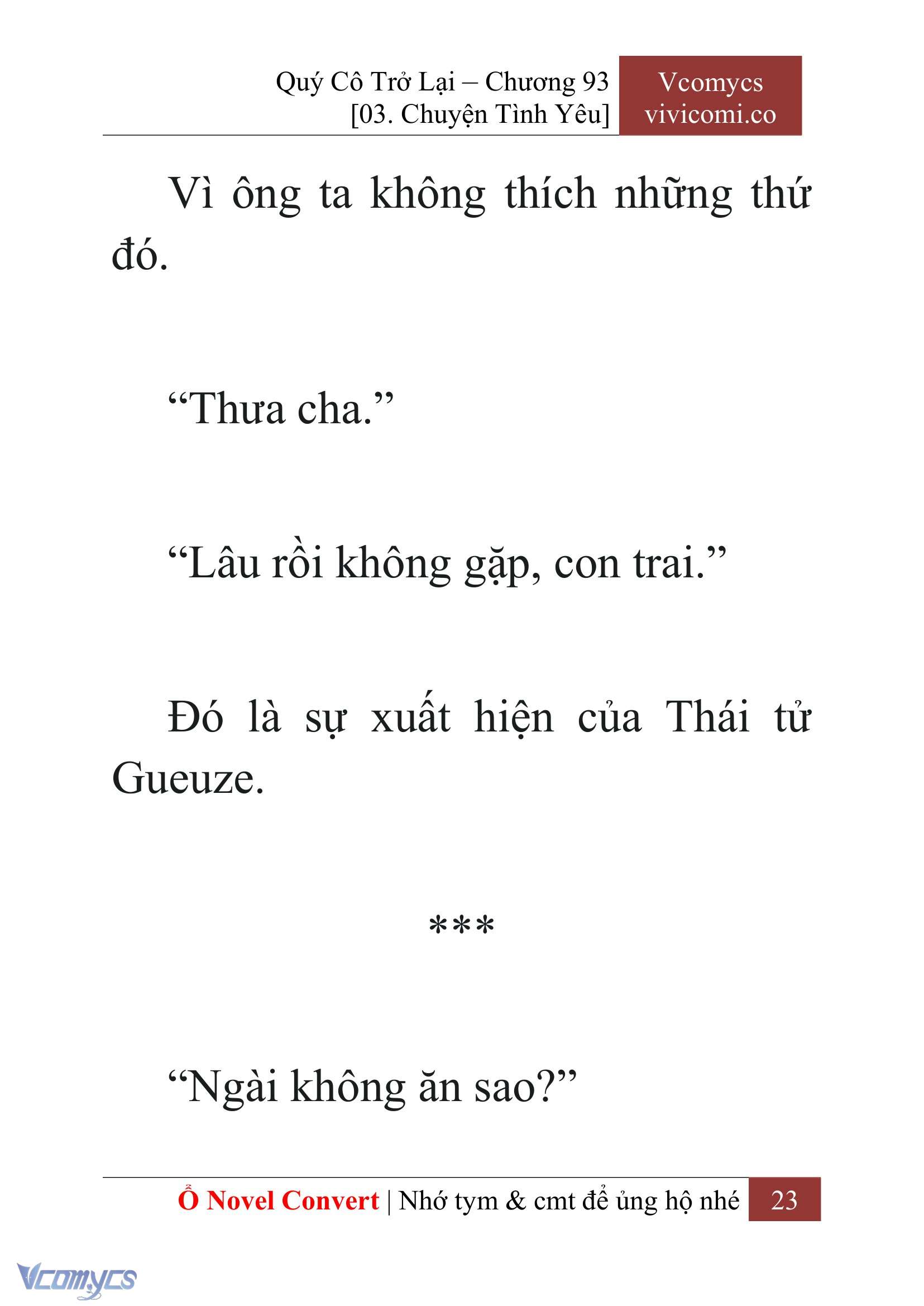 [Novel] Quý Cô Trở Lại Chap 93 - Trang 2
