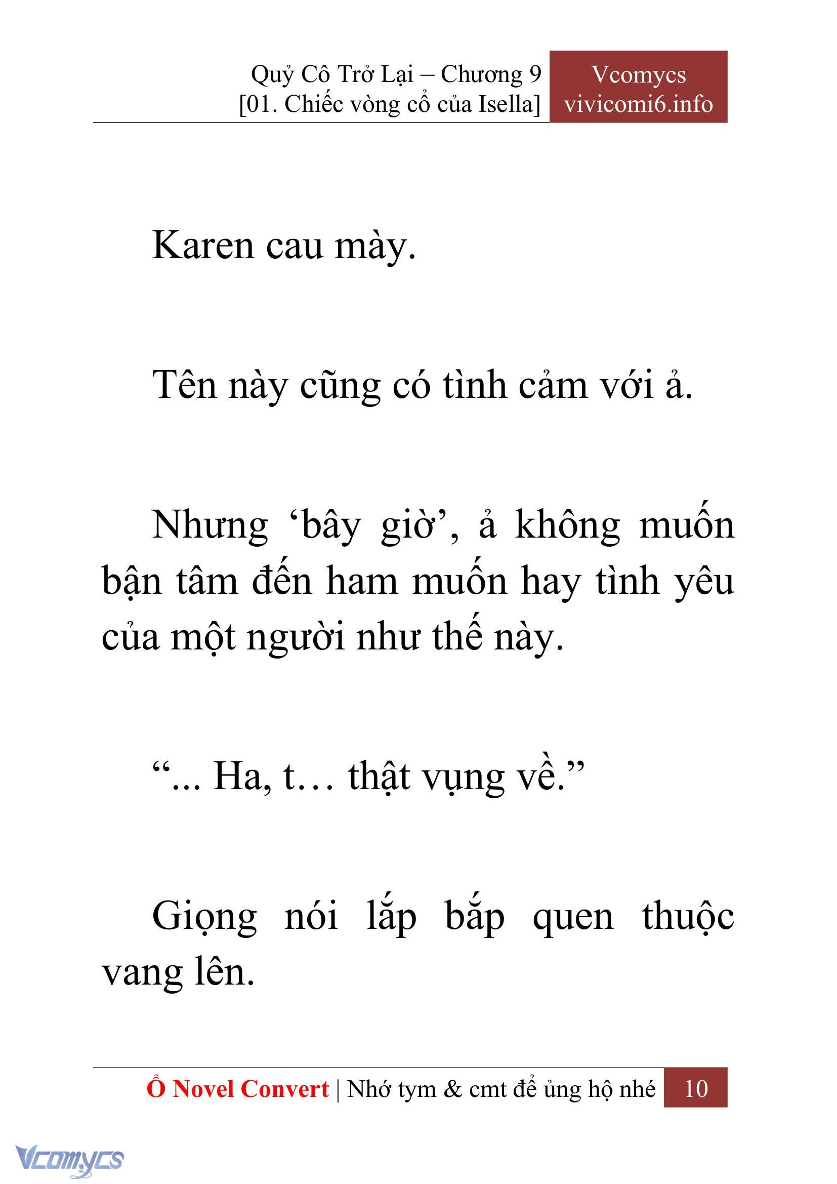 [Novel] Quý Cô Trở Lại Chap 9 - Trang 2