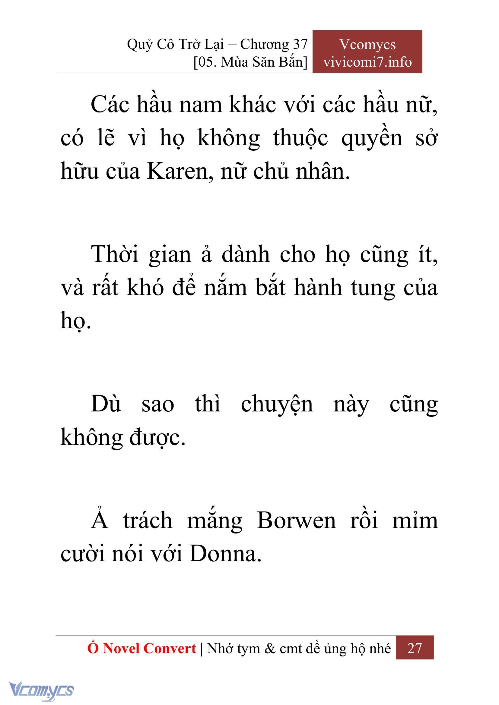 [Novel] Quý Cô Trở Lại Chap 37 - Trang 2