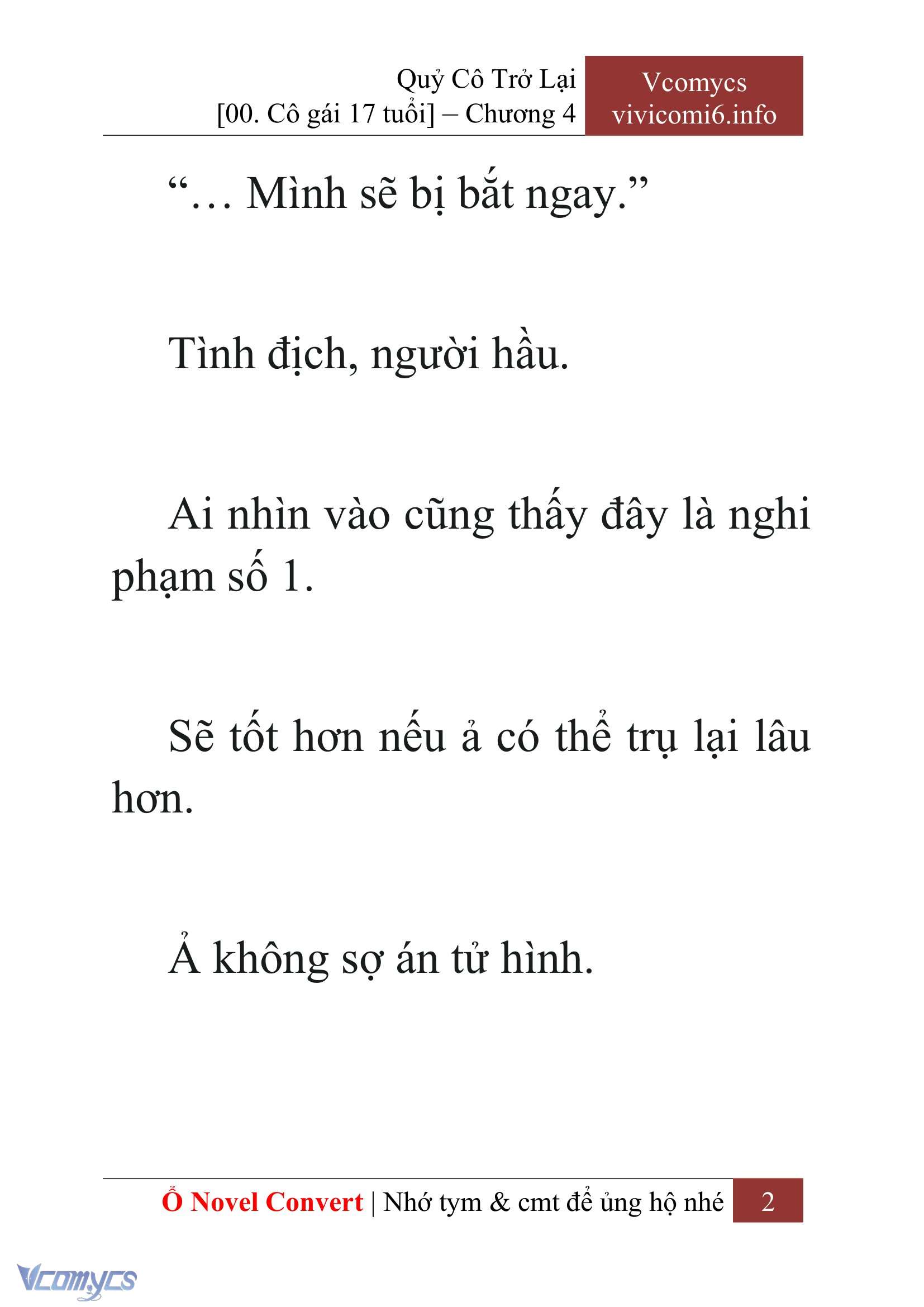 [Novel] Quý Cô Trở Lại Chap 4 - Trang 2