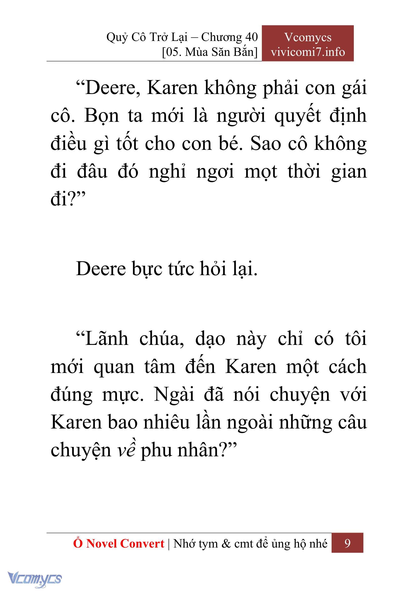 [Novel] Quý Cô Trở Lại Chap 40 - Trang 2