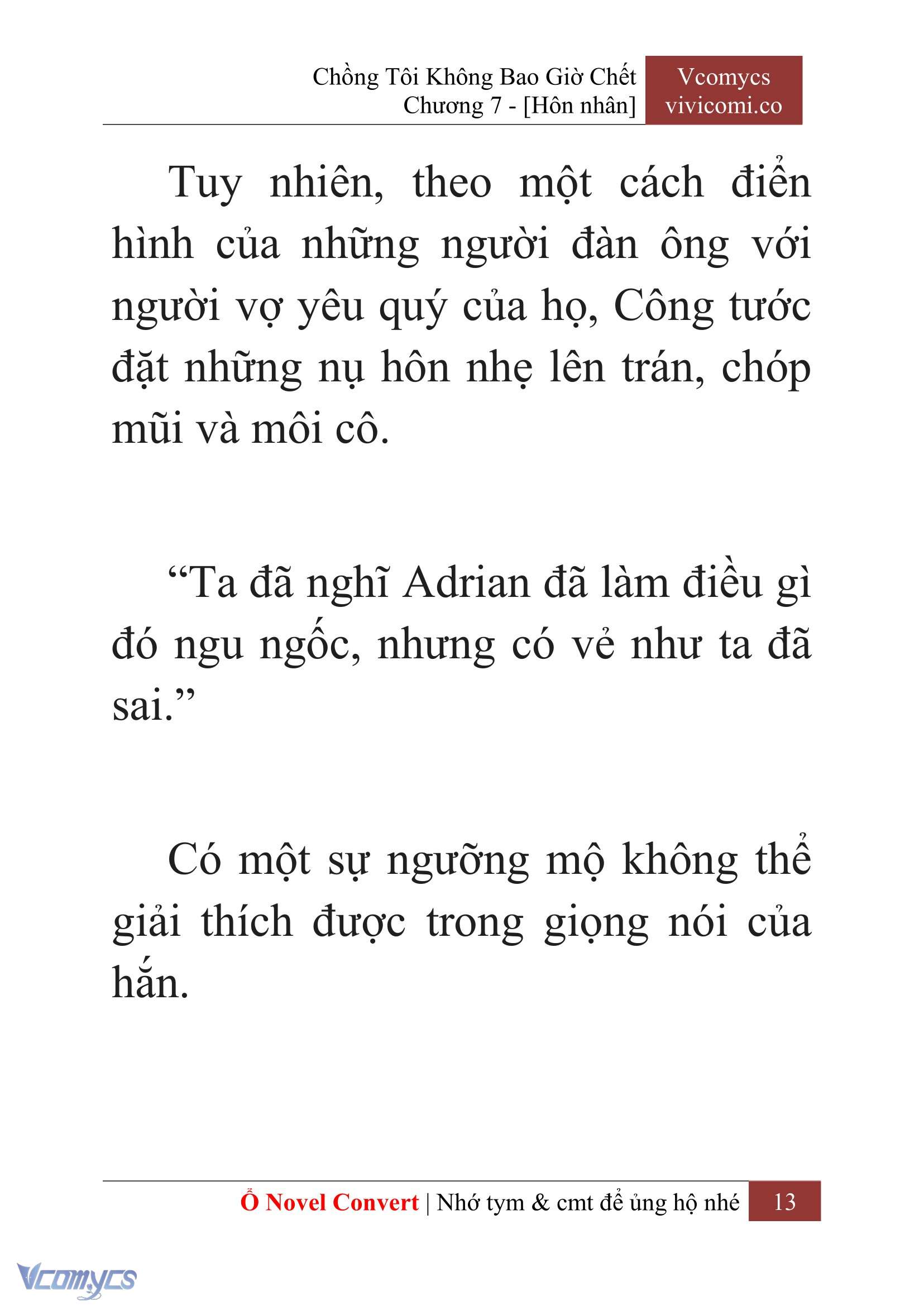 [Novel] Chồng Tôi Không Bao Giờ Chết Chap 7 - Trang 2