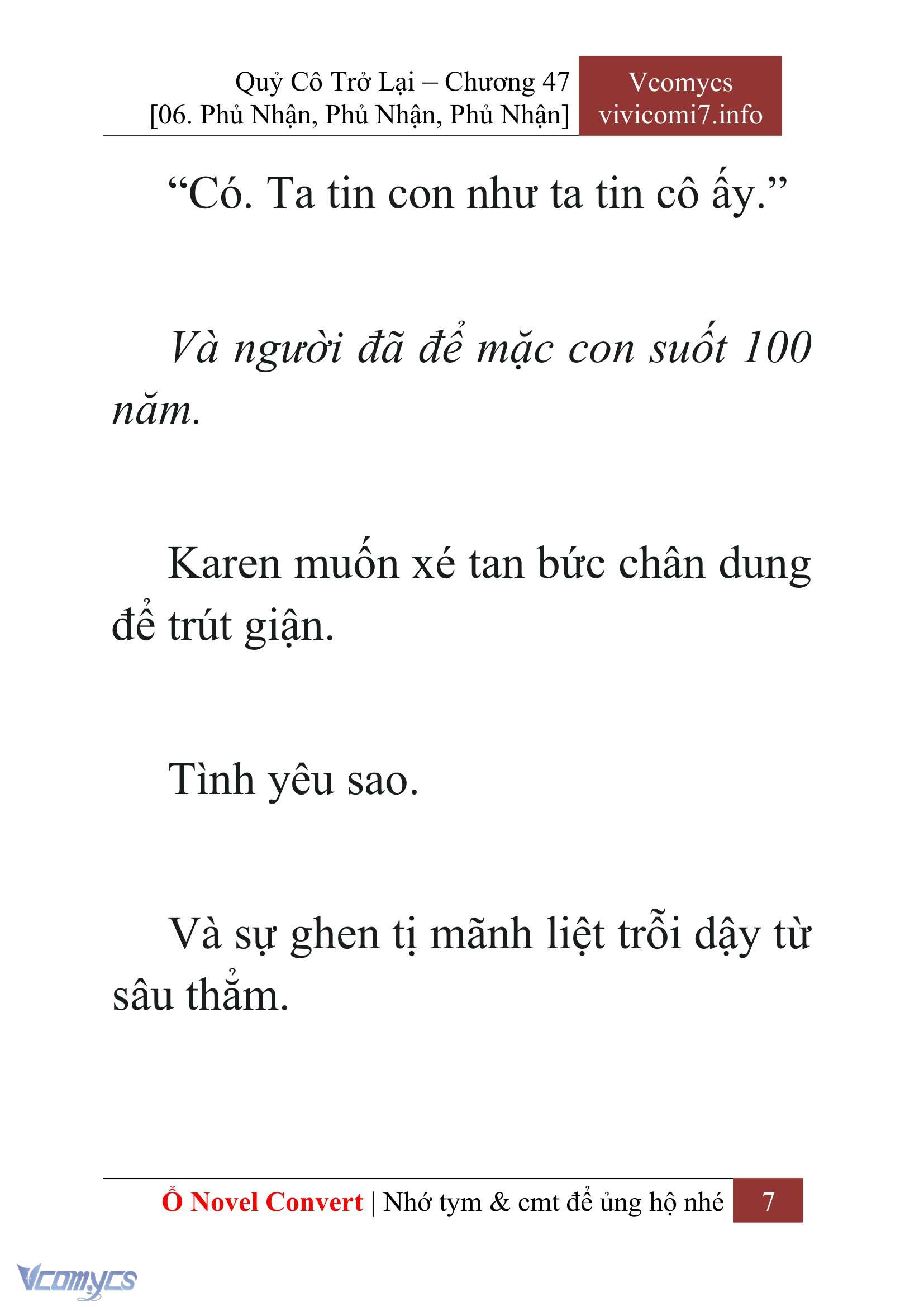 [Novel] Quý Cô Trở Lại Chap 47 - Trang 2