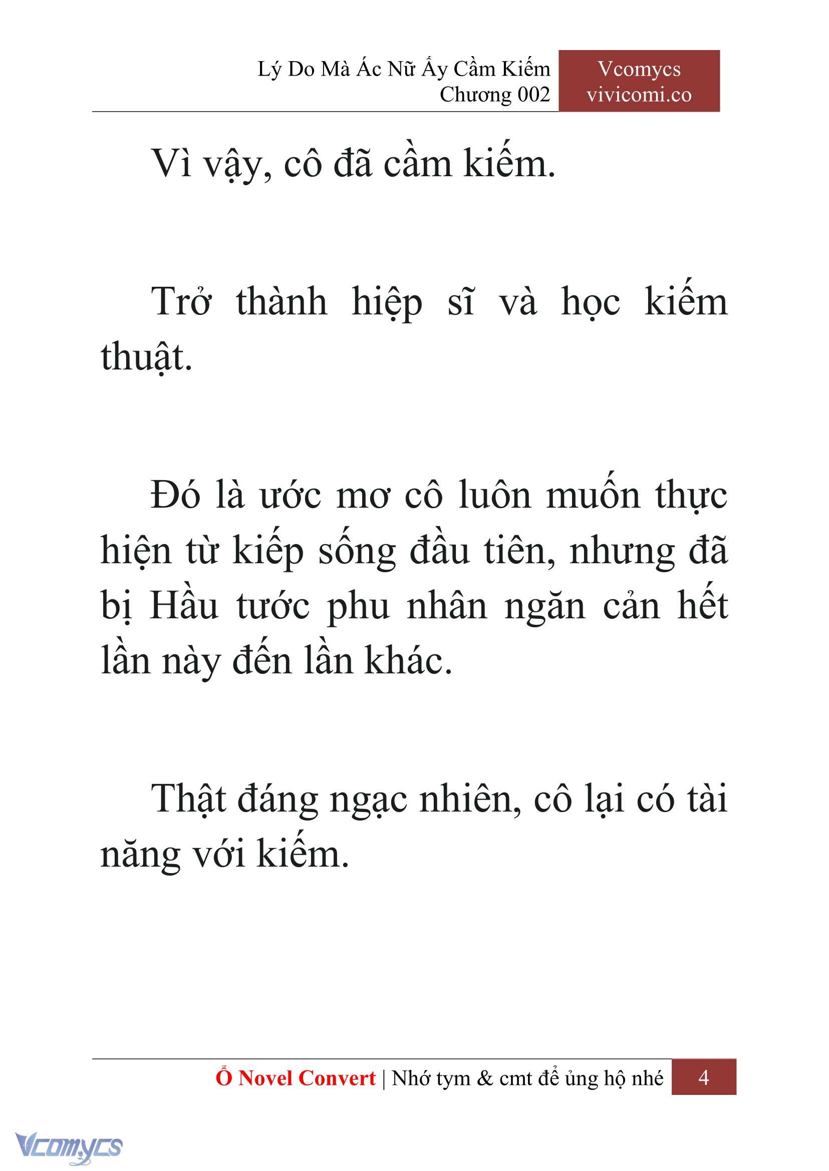 [Novel] Lý Do Mà Ác Nữ Ấy Cầm Kiếm Chap 2 - Trang 2
