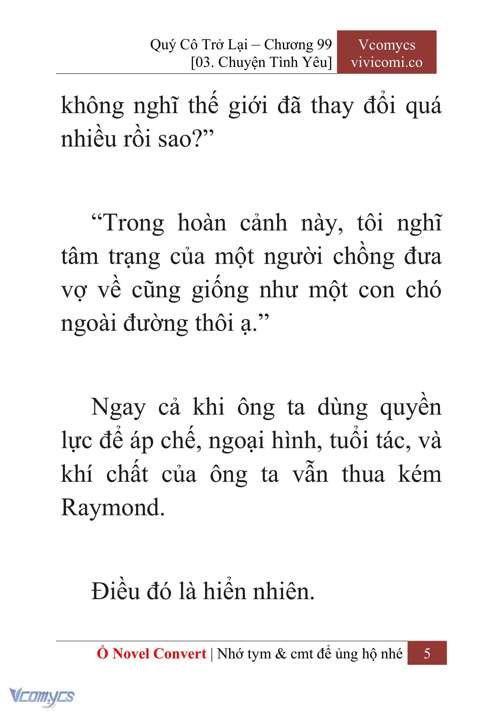[Novel] Quý Cô Trở Lại Chap 99 - Trang 2