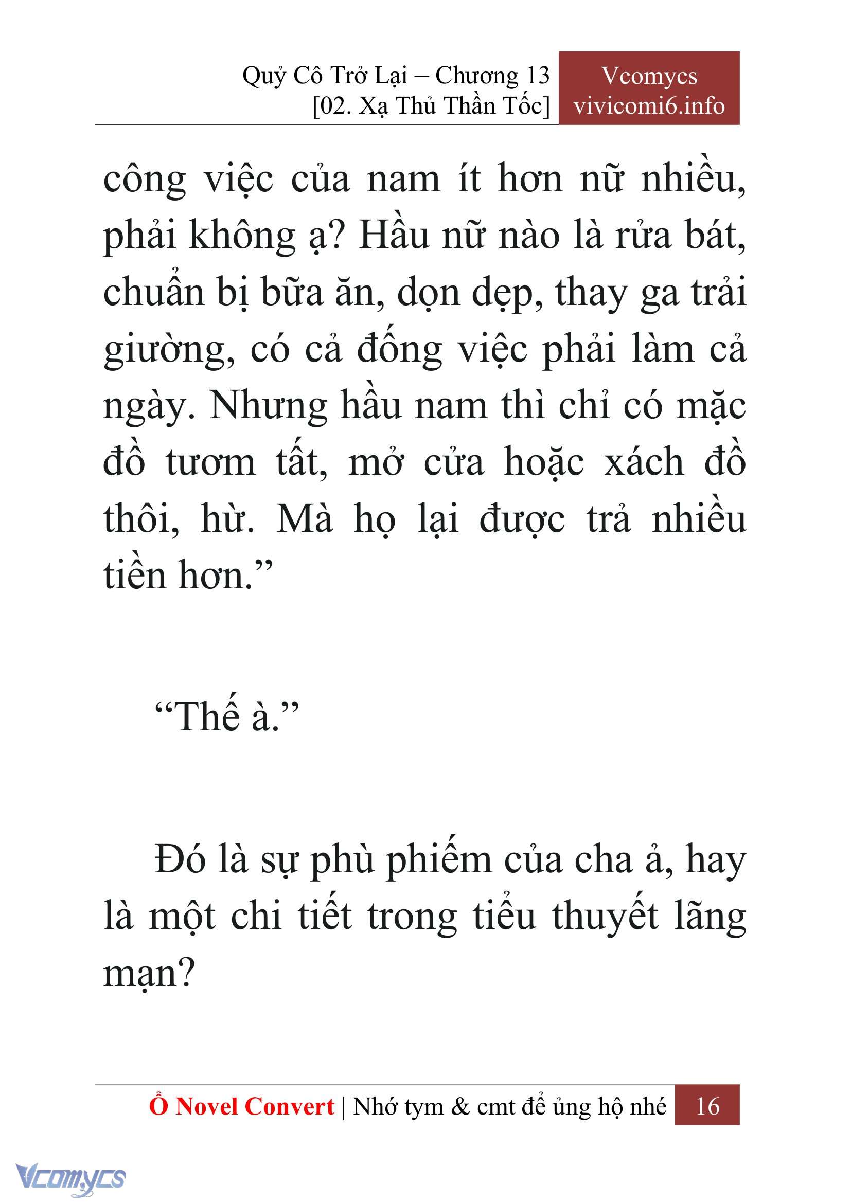 [Novel] Quý Cô Trở Lại Chap 13 - Trang 2