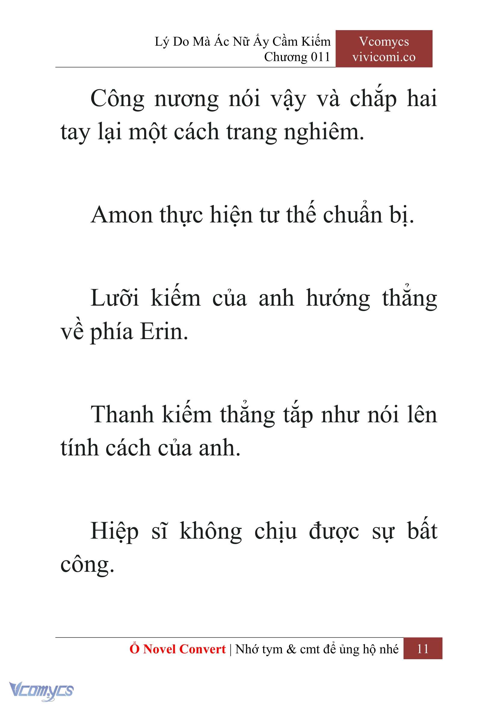 [Novel] Lý Do Mà Ác Nữ Ấy Cầm Kiếm Chap 11 - Trang 2