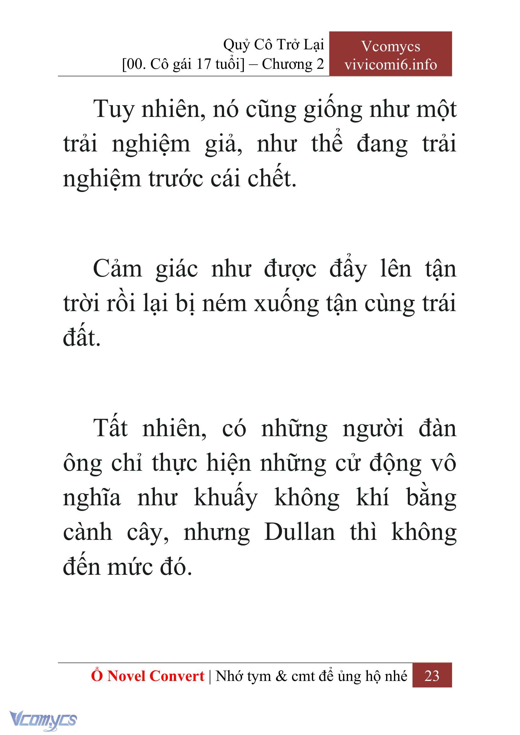 [Novel] Quý Cô Trở Lại Chap 2 - Trang 2