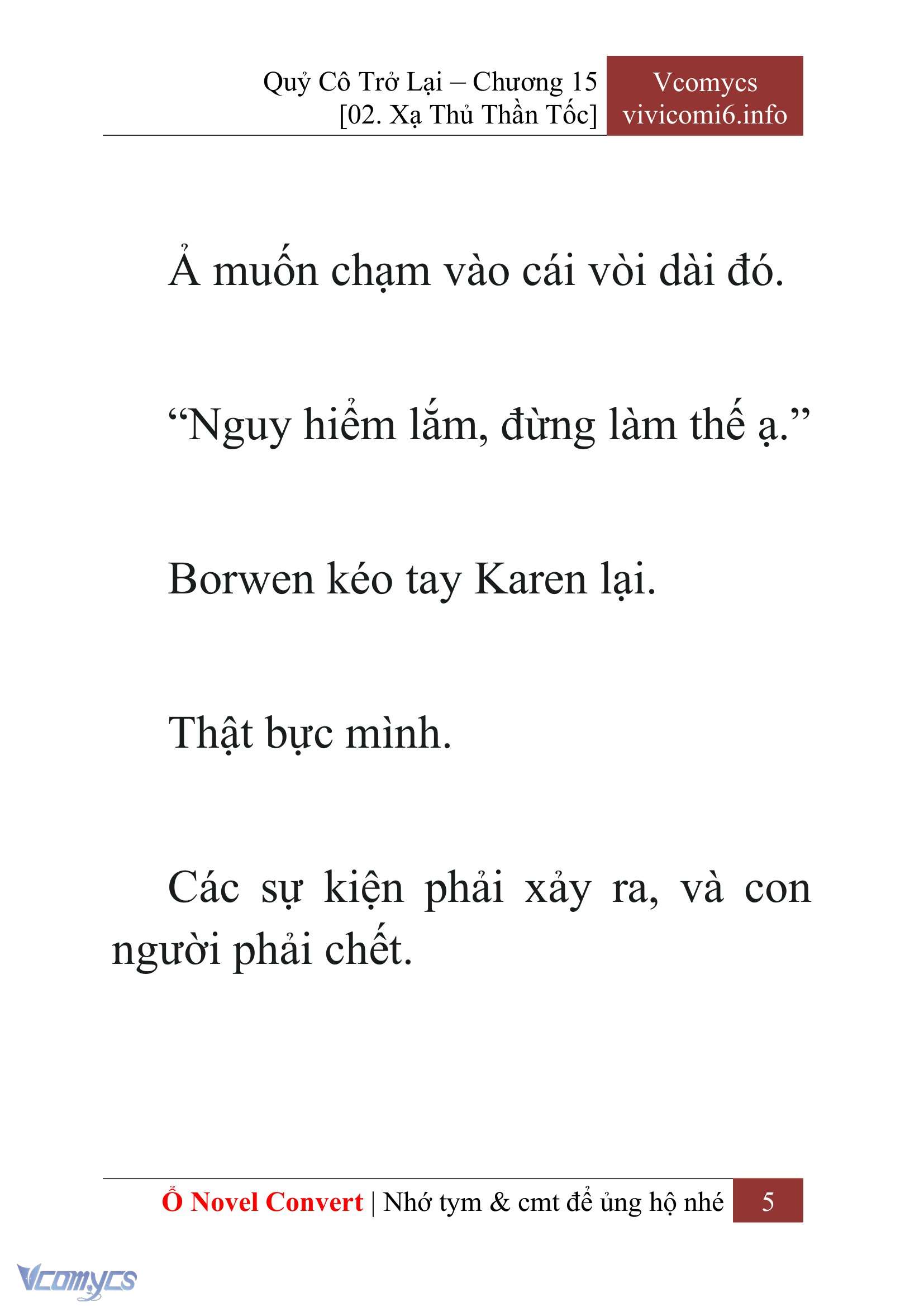 [Novel] Quý Cô Trở Lại Chap 15 - Trang 2