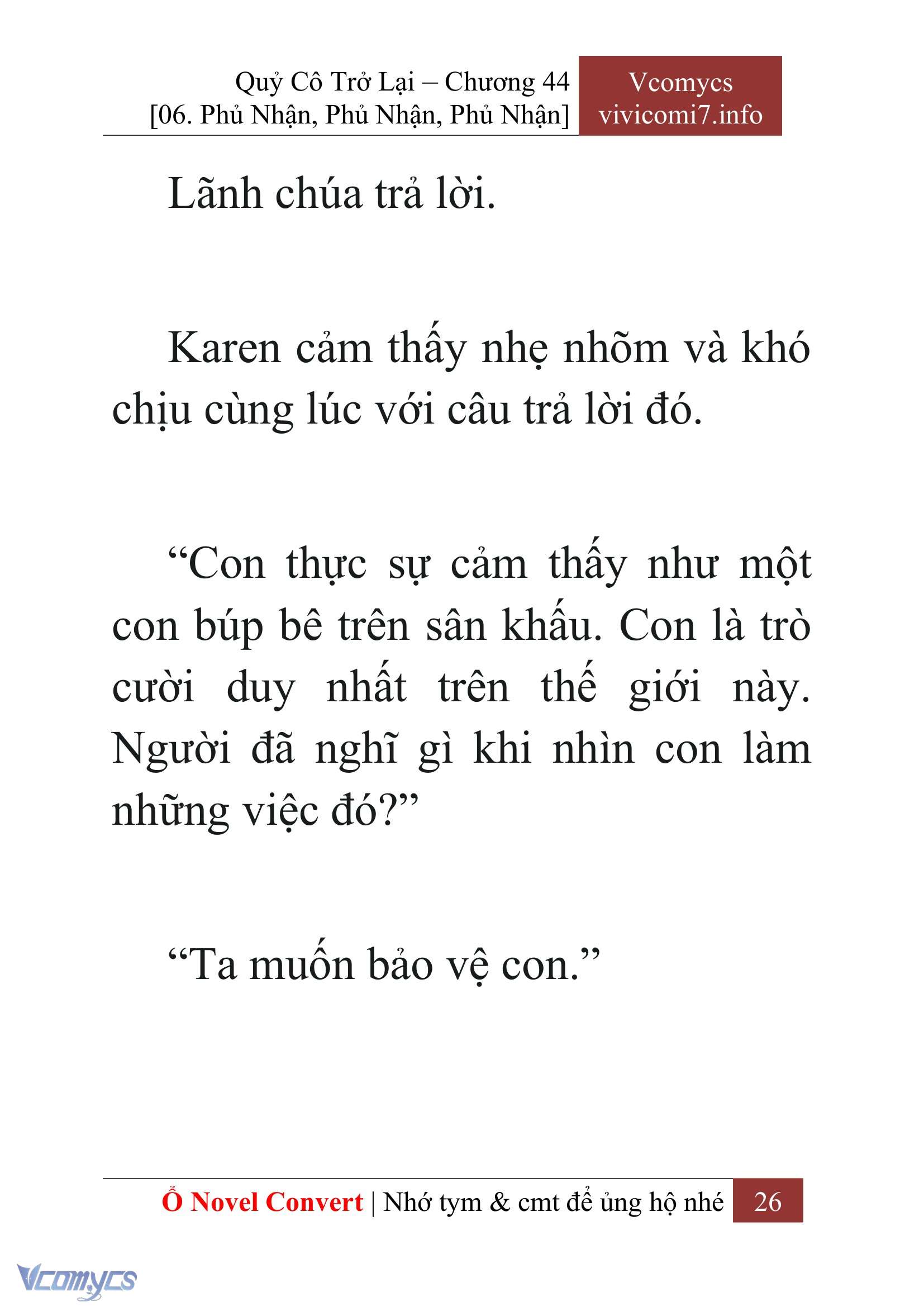 [Novel] Quý Cô Trở Lại Chap 44 - Trang 2