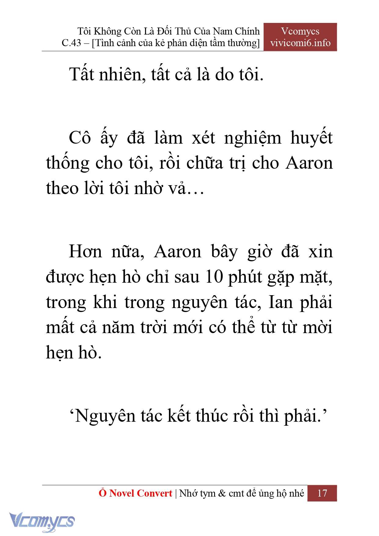 [Novel] Tôi Không Còn Là Đối Thủ Của Nam Chính Chap 43 - Trang 2
