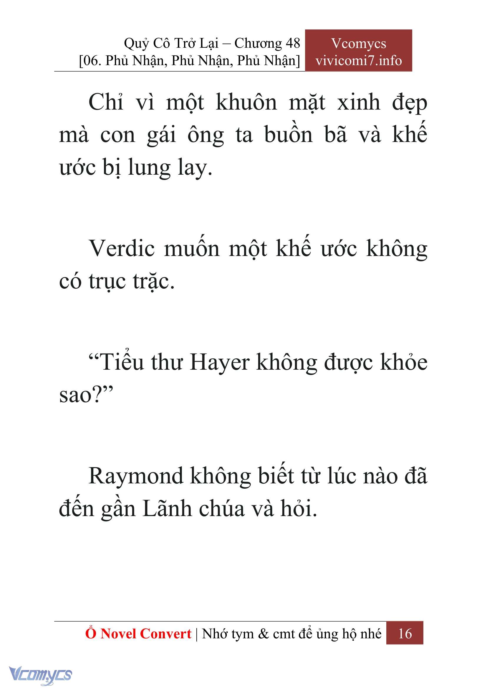 [Novel] Quý Cô Trở Lại Chap 48 - Trang 2