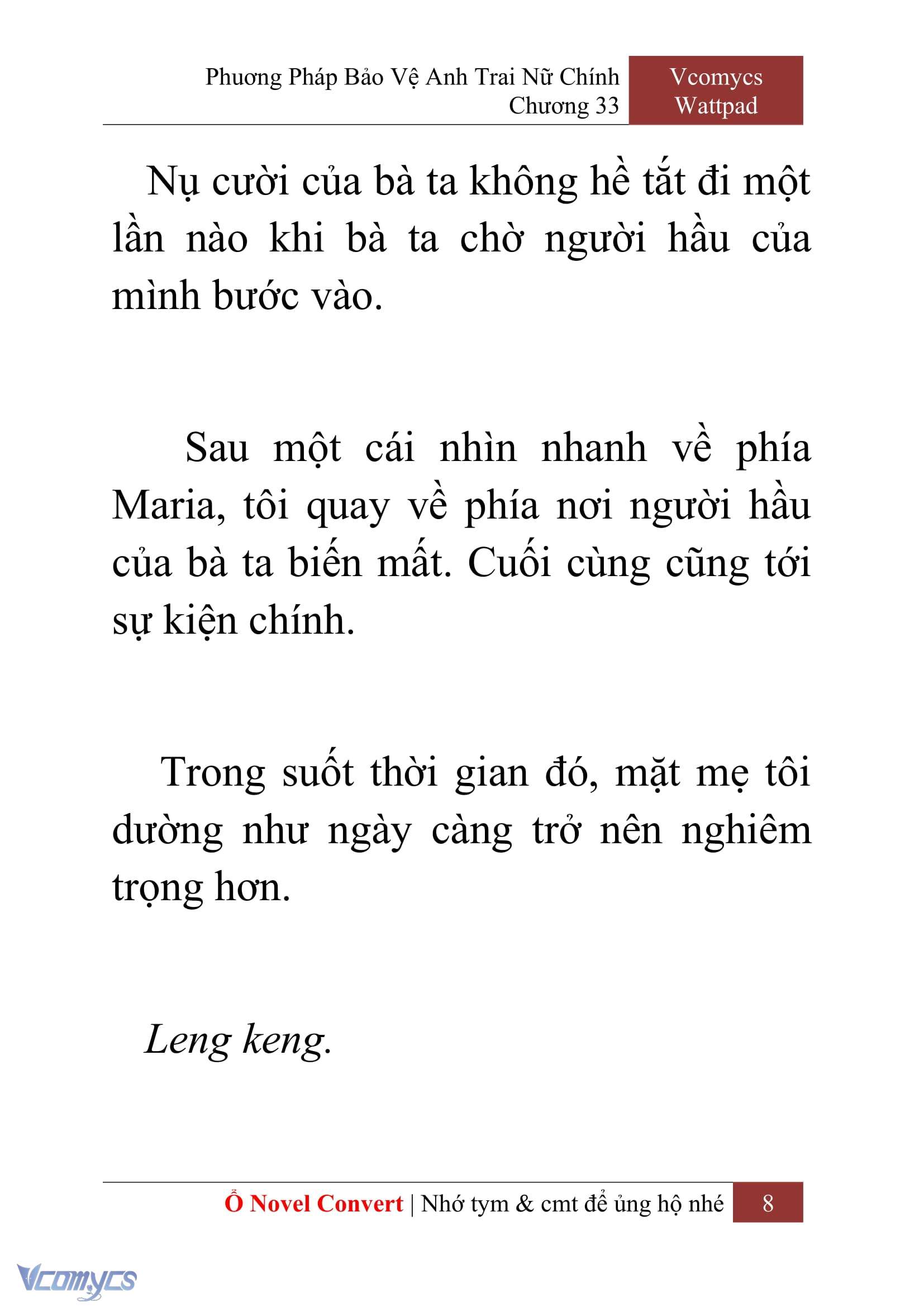 [Novel] Phương Pháp Bảo Vệ Anh Trai Nữ Chính Chap 33 - Next Chap 34