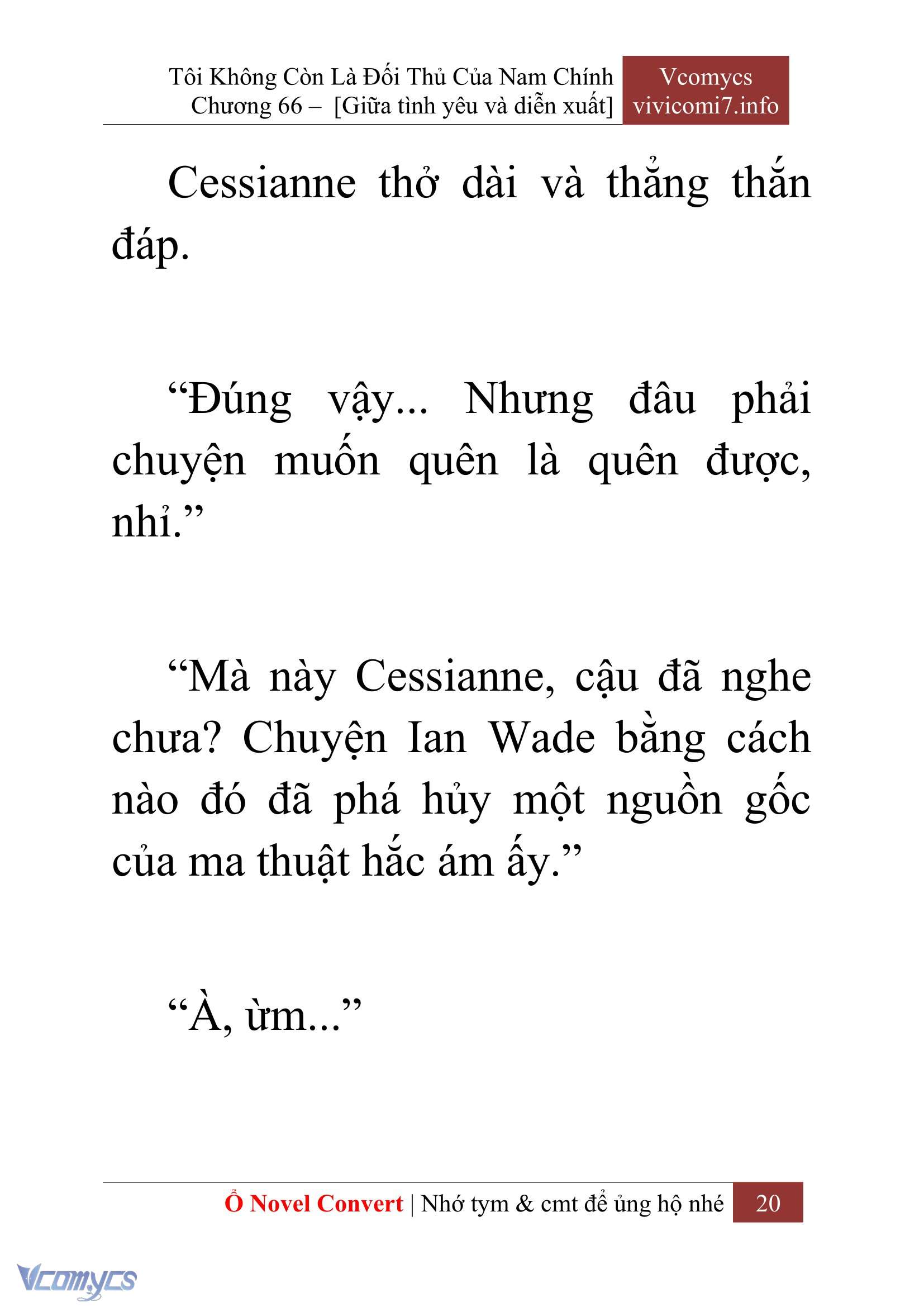 [Novel] Tôi Không Còn Là Đối Thủ Của Nam Chính Chap 66 - Trang 2