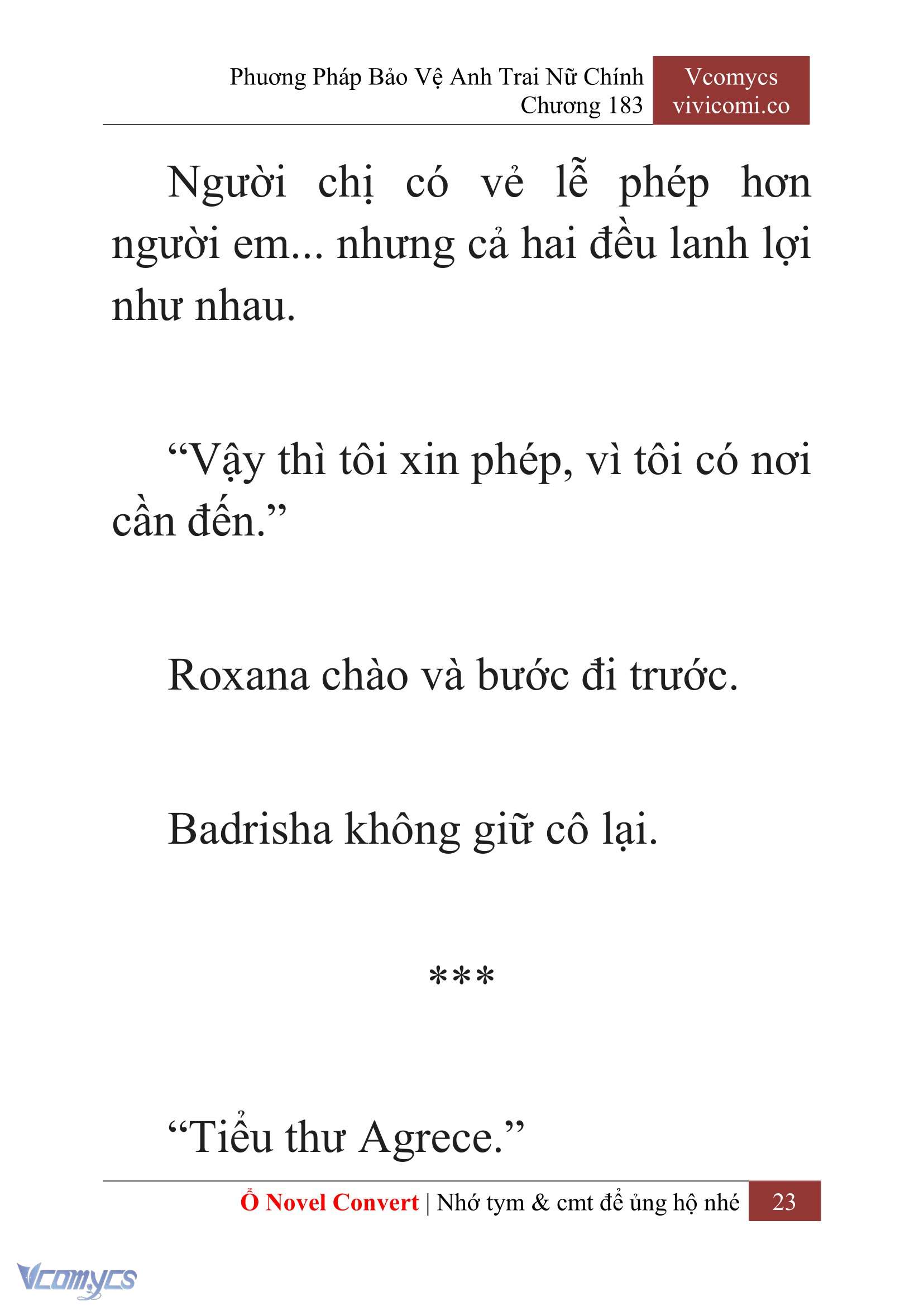 [Novel] Phương Pháp Bảo Vệ Anh Trai Nữ Chính Chap 183 - Next Chap 184