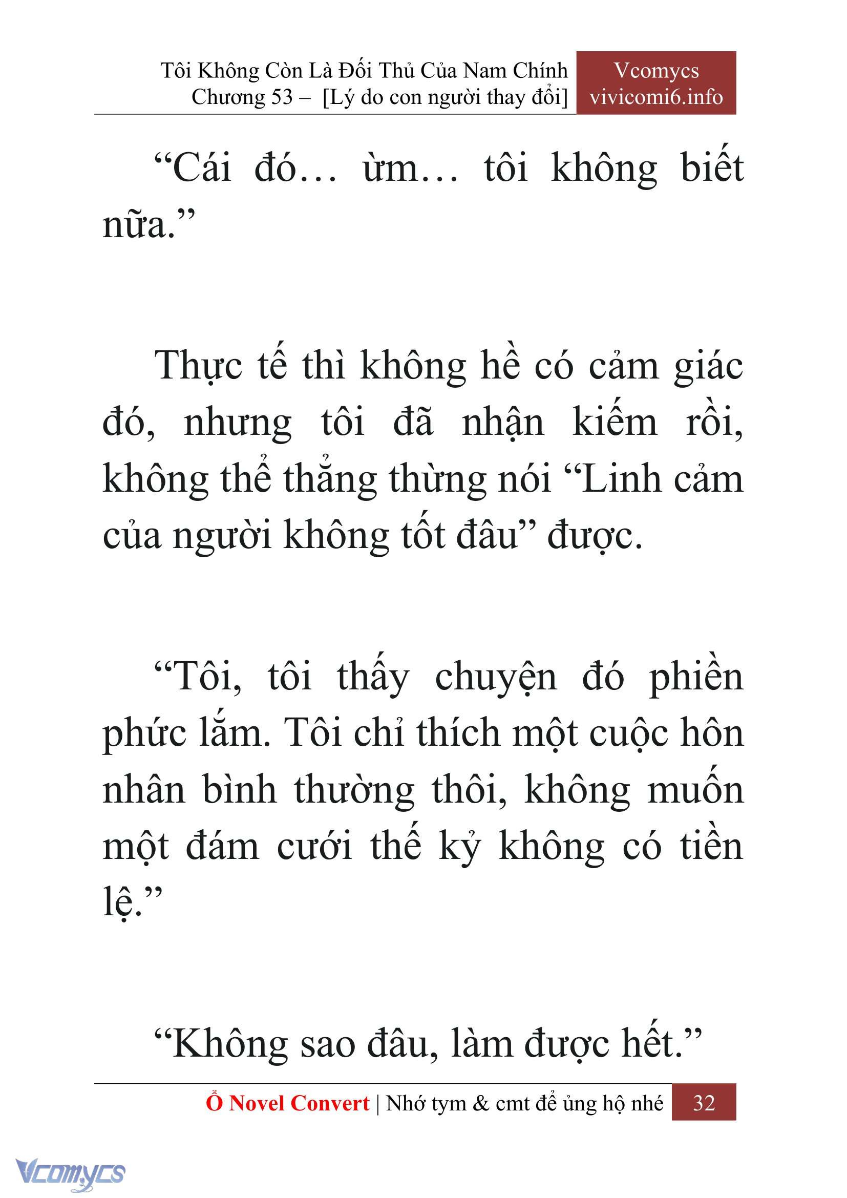 [Novel] Tôi Không Còn Là Đối Thủ Của Nam Chính Chap 53 - Trang 2