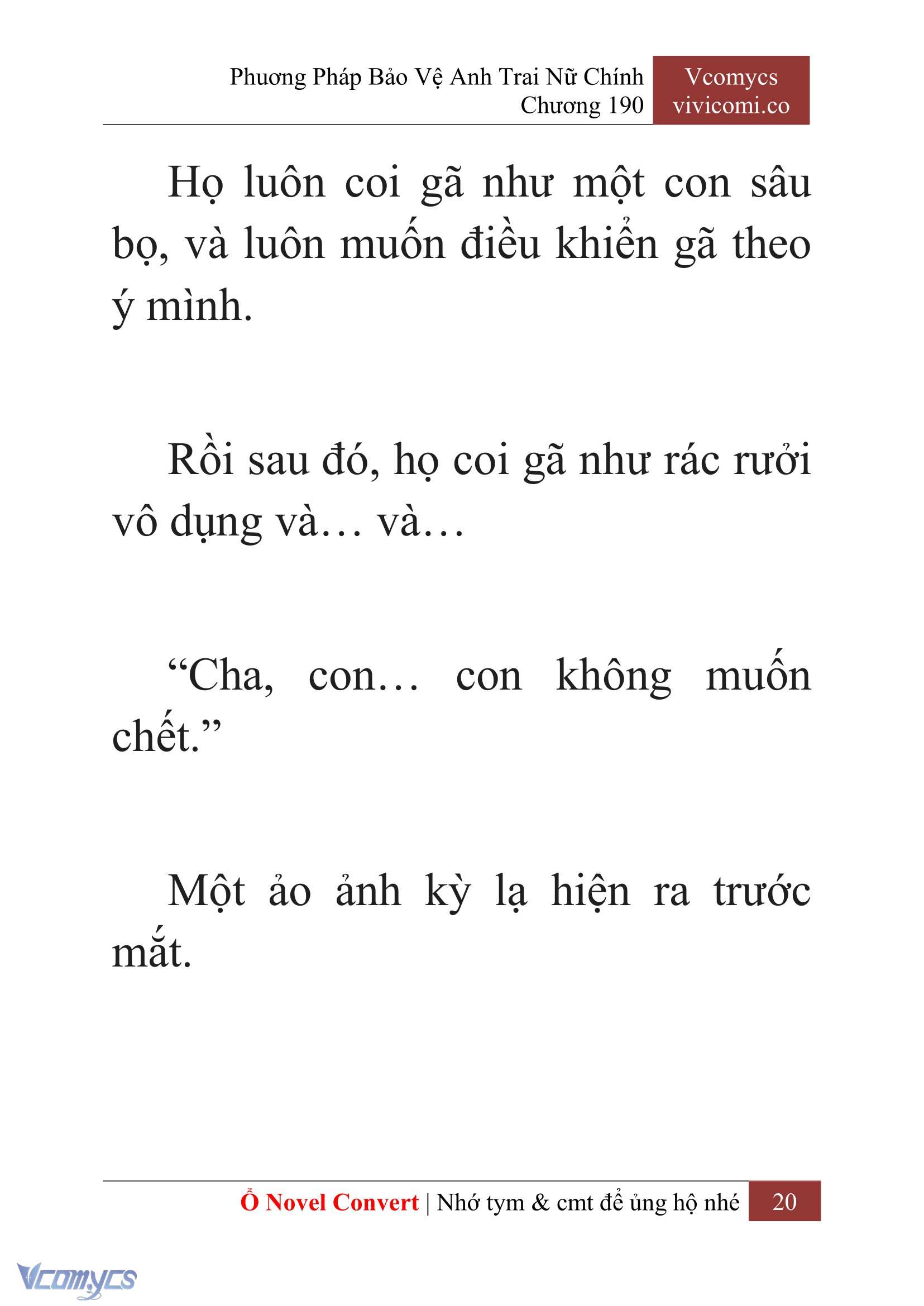 [Novel] Phương Pháp Bảo Vệ Anh Trai Nữ Chính Chap 190 - Trang 2