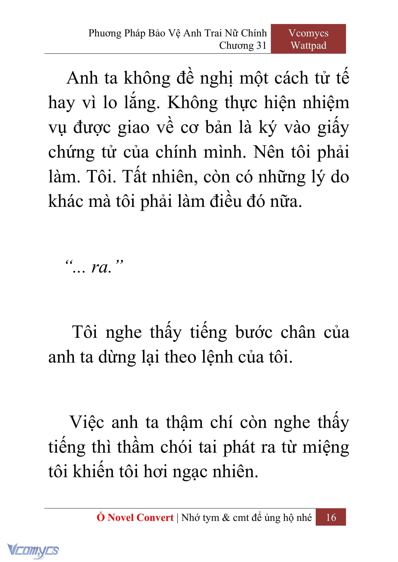 [Novel] Phương Pháp Bảo Vệ Anh Trai Nữ Chính Chap 31 - Next Chap 32