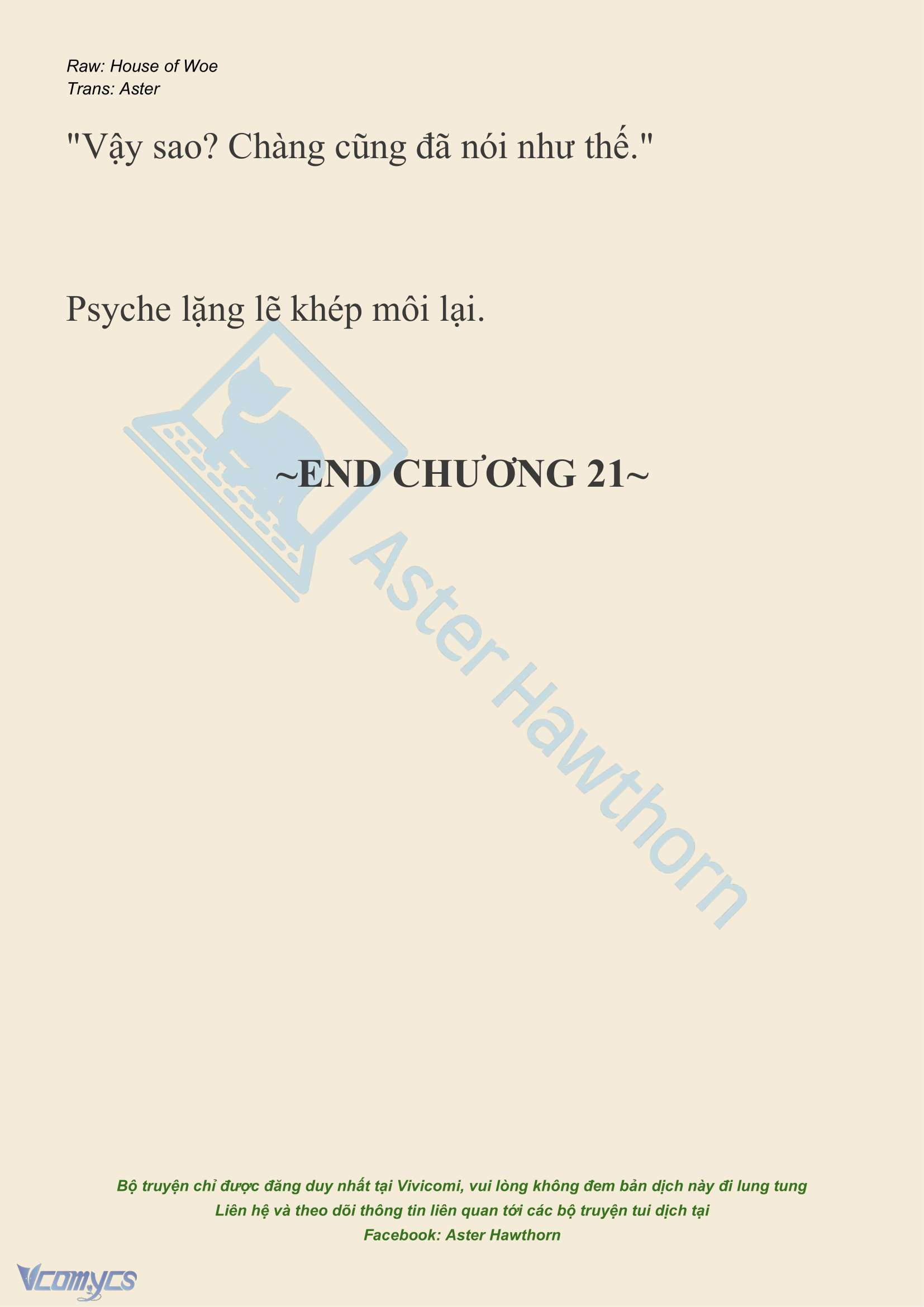 [NOVEL] Dành Cho Các Nữ Thần: Dành cho Psyche Chap 21 - Trang 2