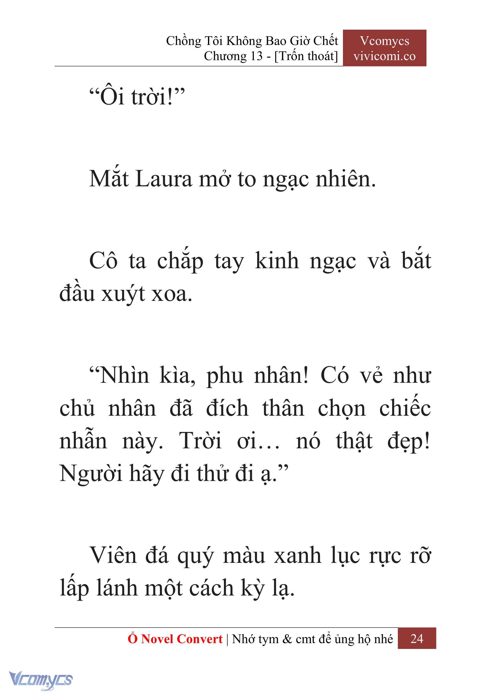 [Novel] Chồng Tôi Không Bao Giờ Chết Chap 13 - Next Chap 14