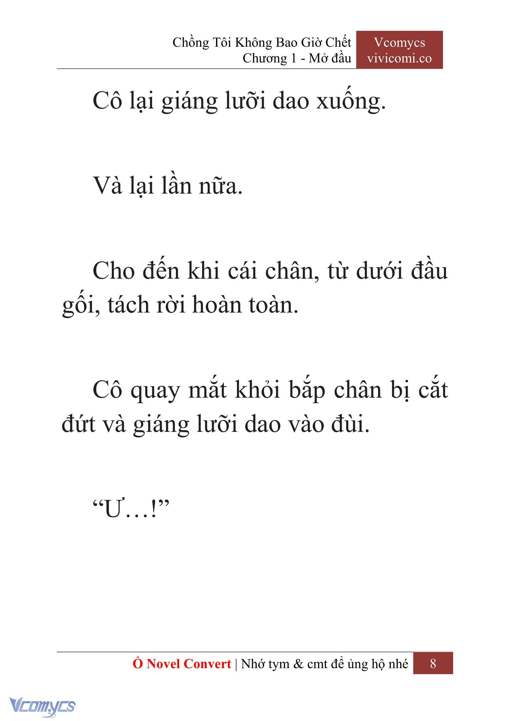 [Novel] Chồng Tôi Không Bao Giờ Chết Chap 1 - Next Chap 2