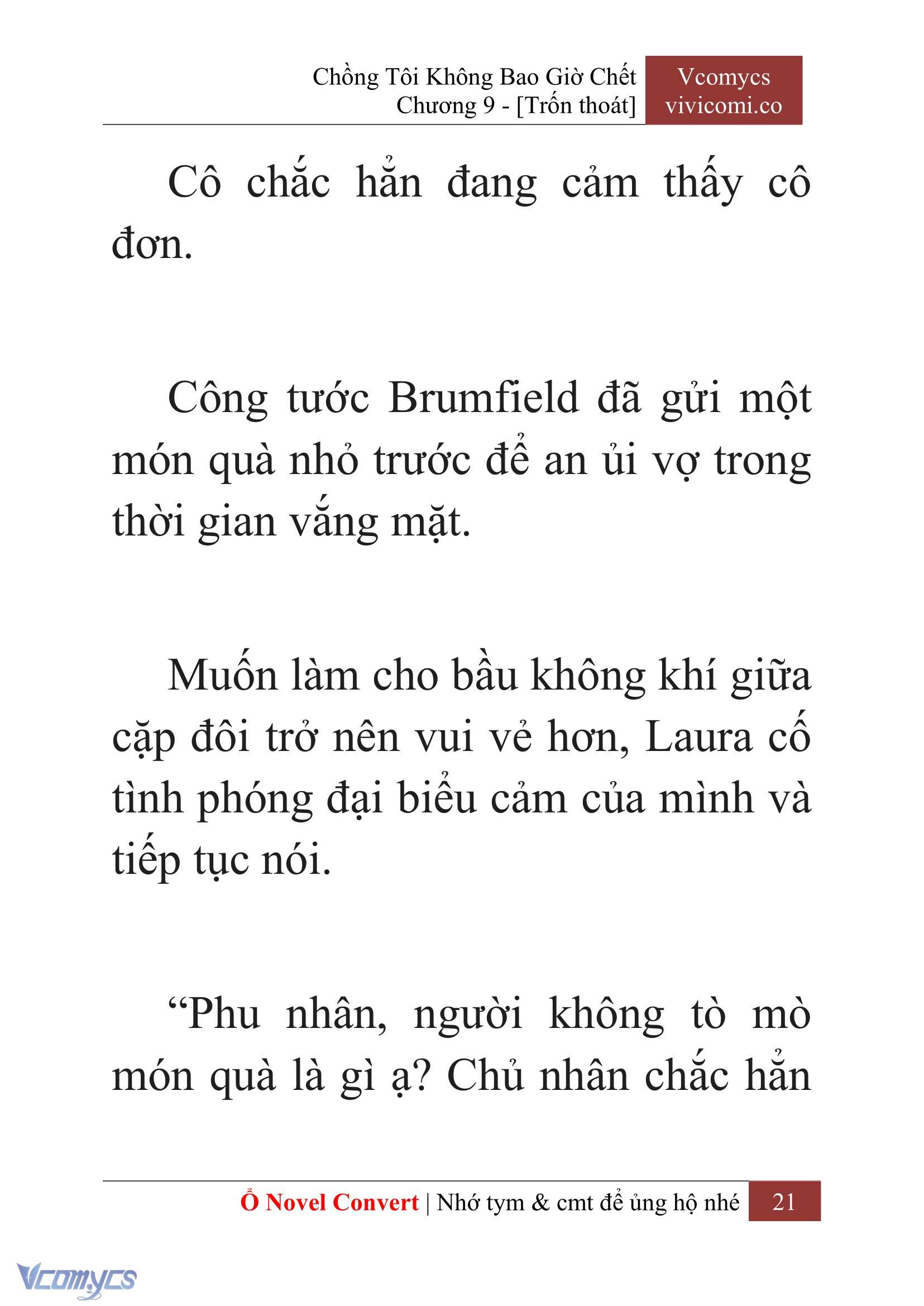 [Novel] Chồng Tôi Không Bao Giờ Chết Chap 9 - Next Chap 10