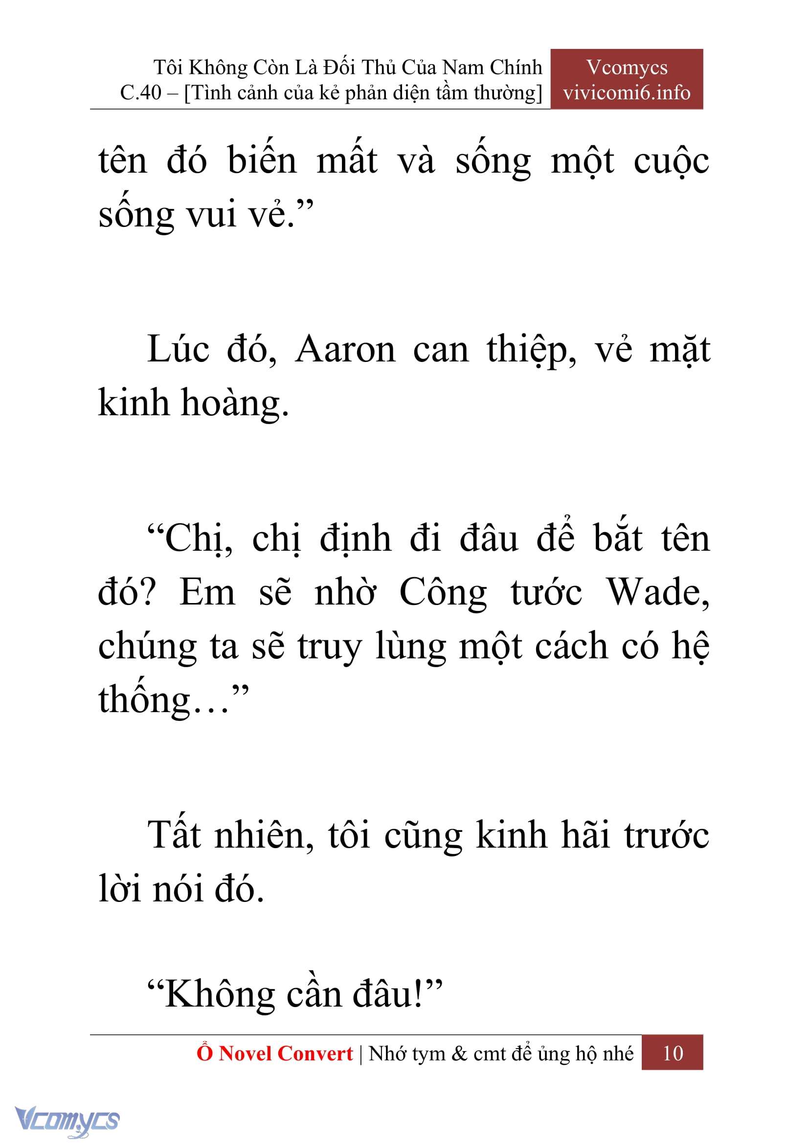 [Novel] Tôi Không Còn Là Đối Thủ Của Nam Chính Chap 40 - Trang 2