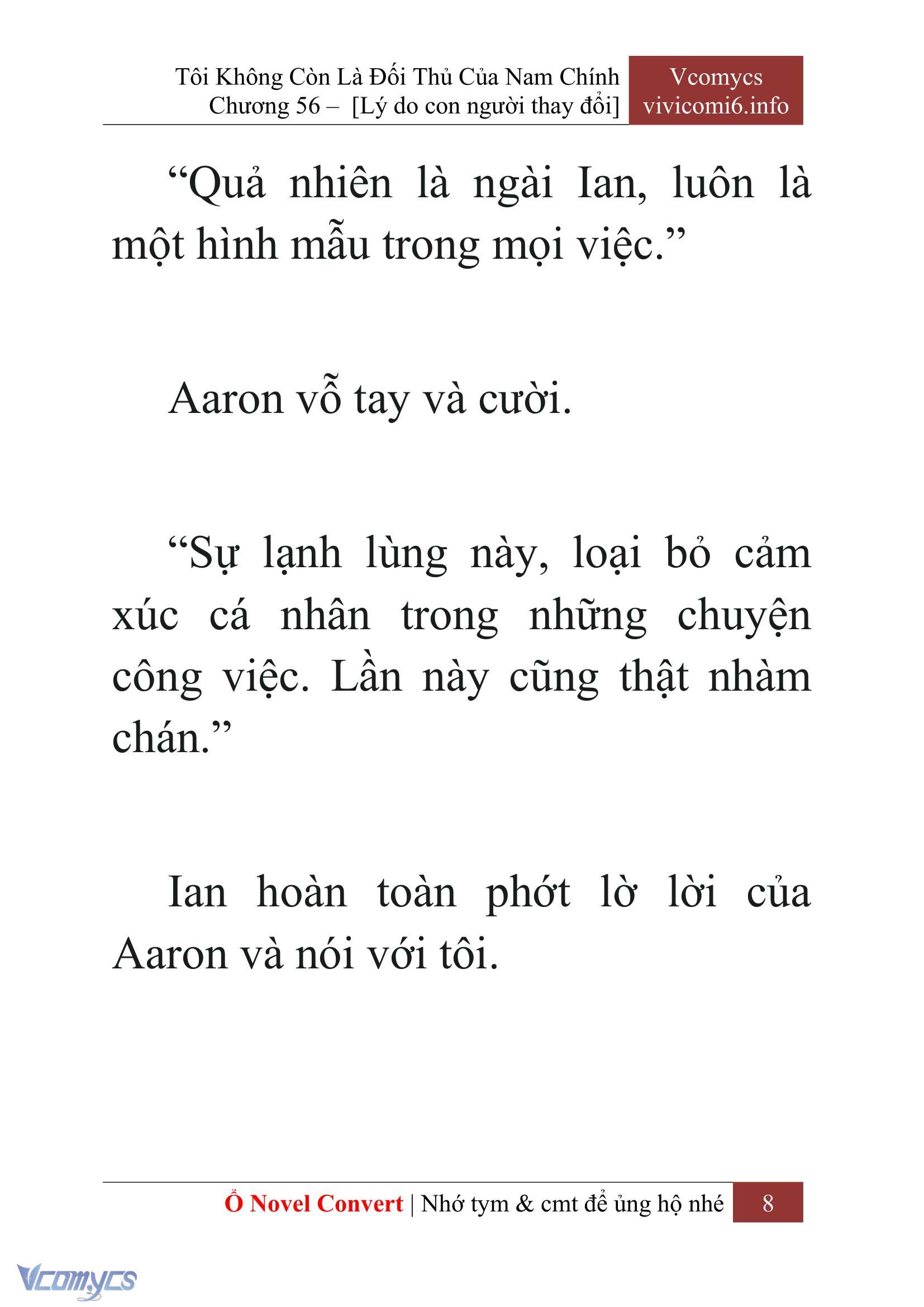 [Novel] Tôi Không Còn Là Đối Thủ Của Nam Chính Chap 56 - Trang 2