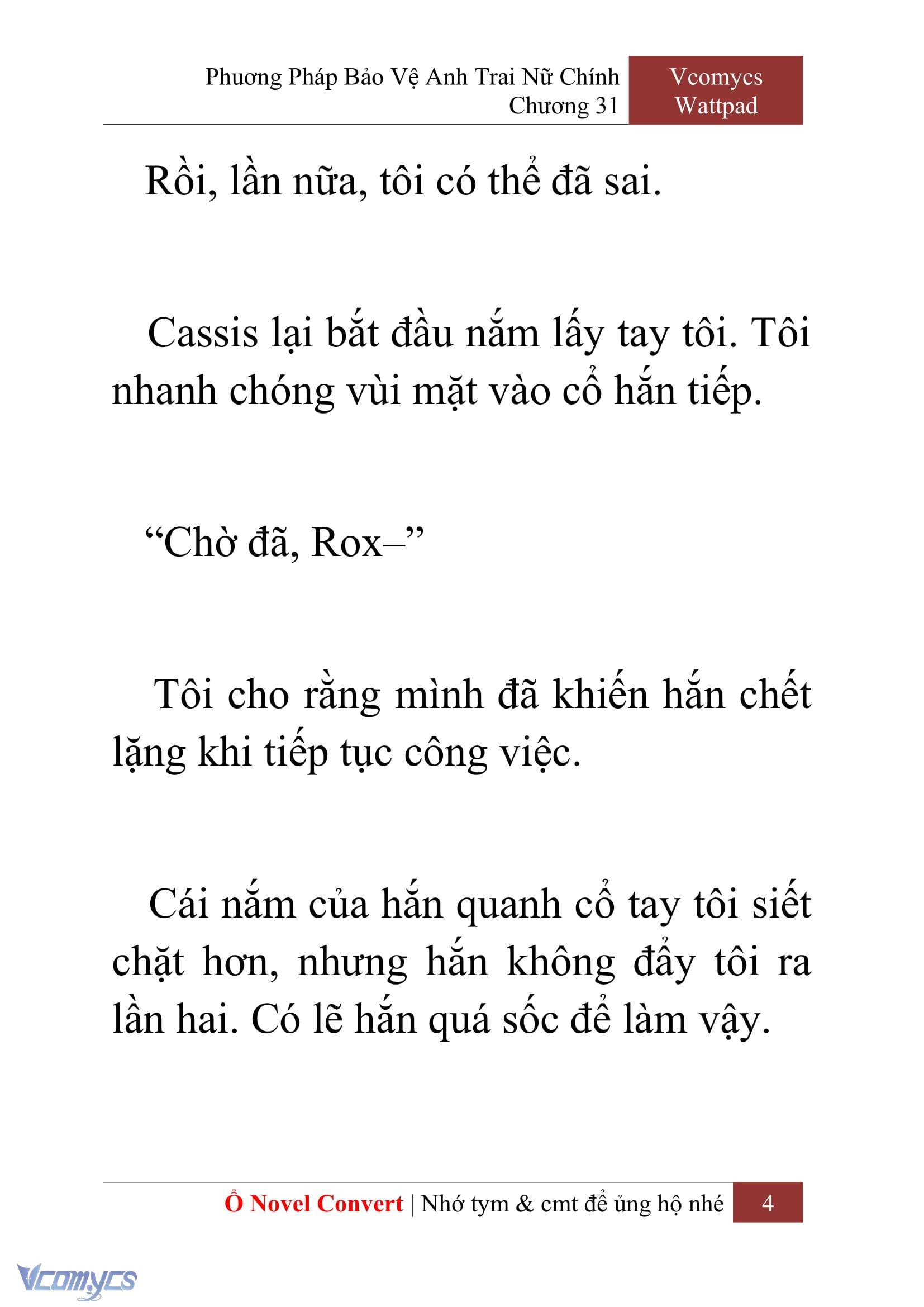 [Novel] Phương Pháp Bảo Vệ Anh Trai Nữ Chính Chap 31 - Next Chap 32