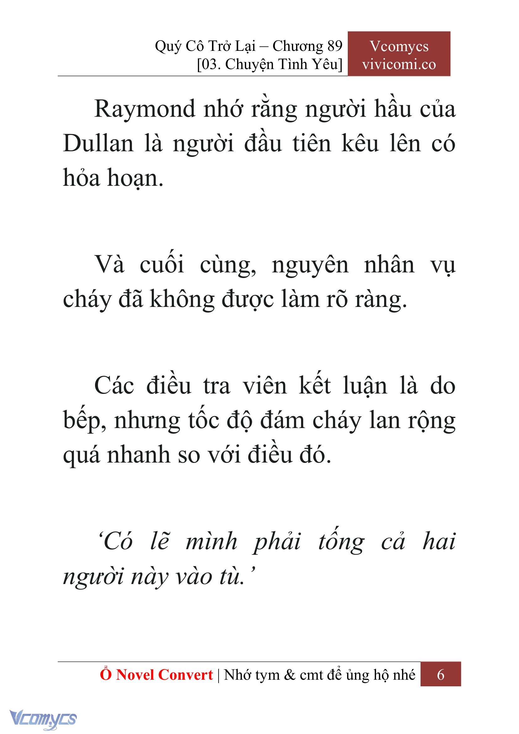 [Novel] Quý Cô Trở Lại Chap 89 - Next Chap 90