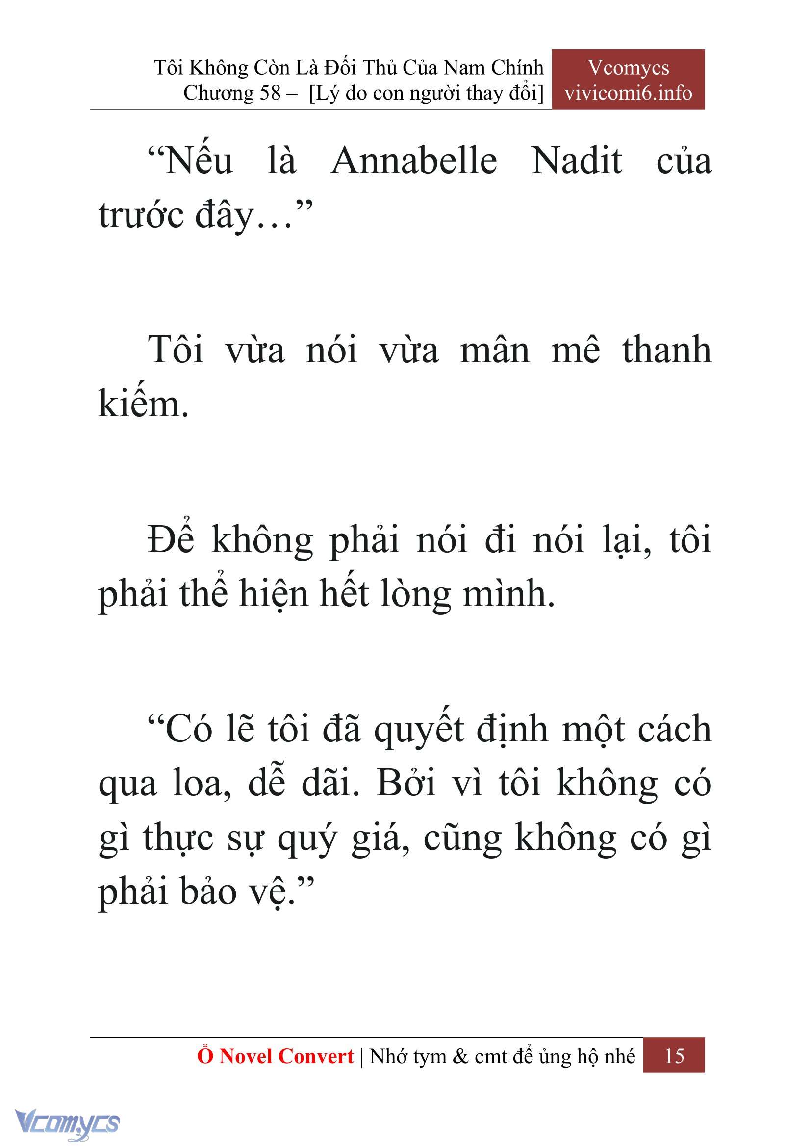 [Novel] Tôi Không Còn Là Đối Thủ Của Nam Chính Chap 58 - Trang 2
