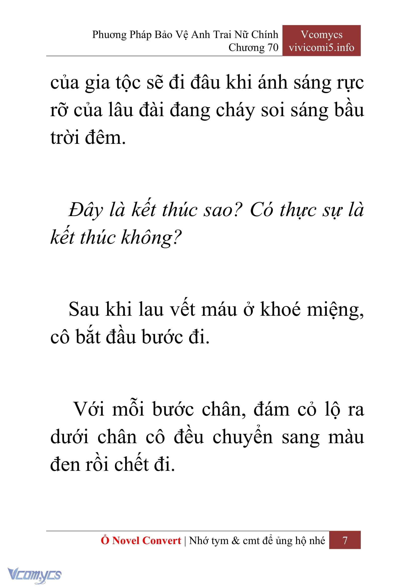 [Novel] Phương Pháp Bảo Vệ Anh Trai Nữ Chính Chap 70 - Next Chap 71